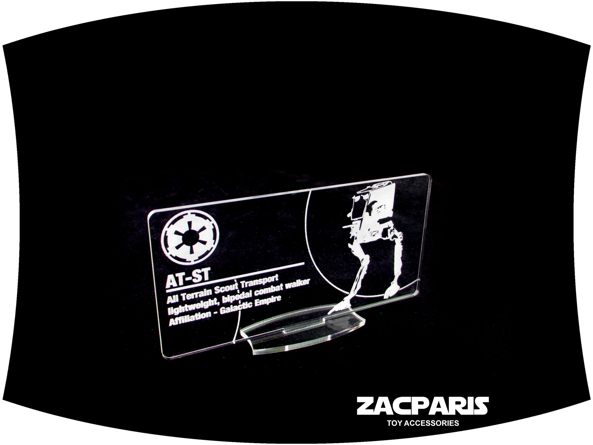 Display plaque for Star Wars AT-ST Kenner Hasbro & Lego