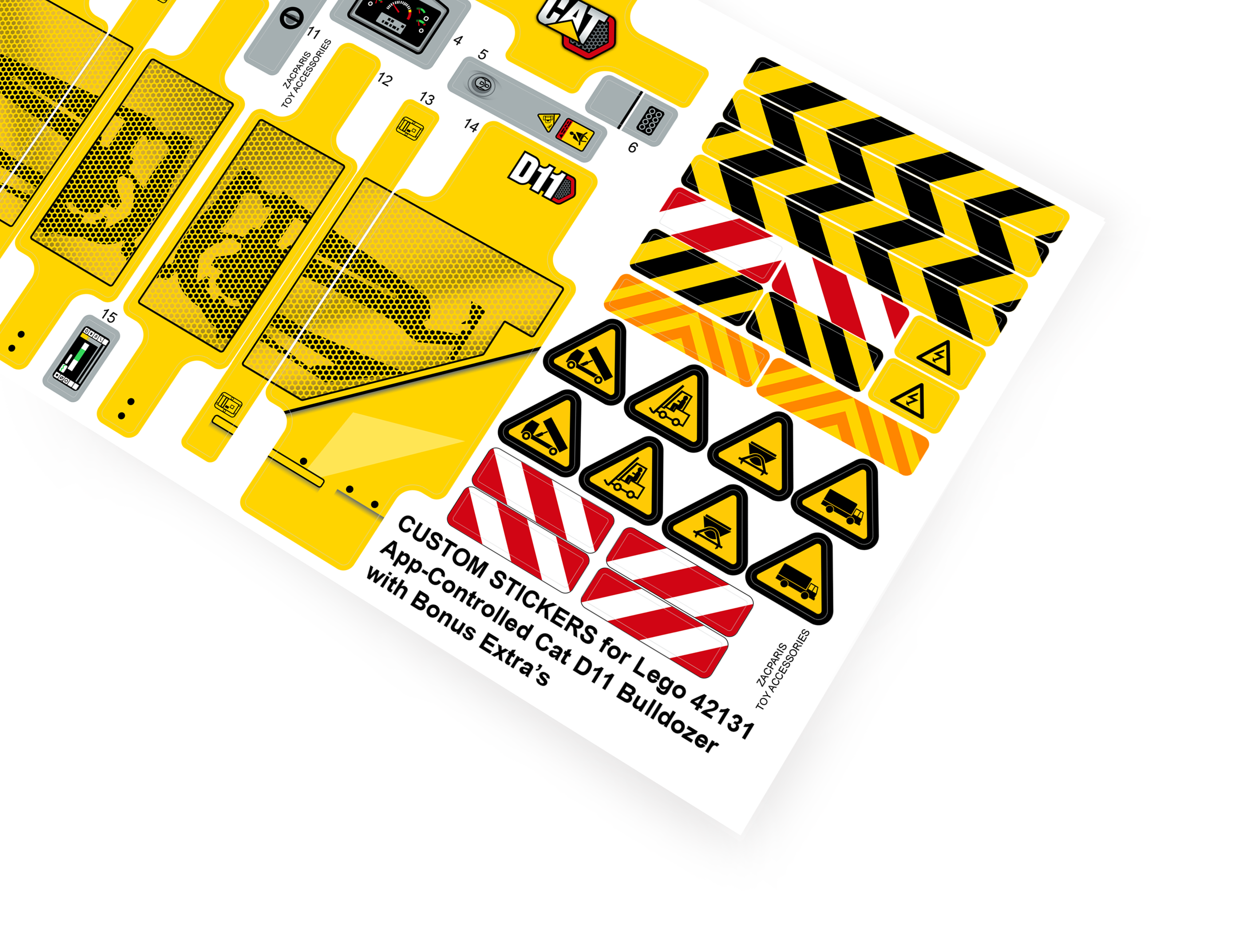 Lego 42131 App-Controlled Cat D11 Bulldozer stickers