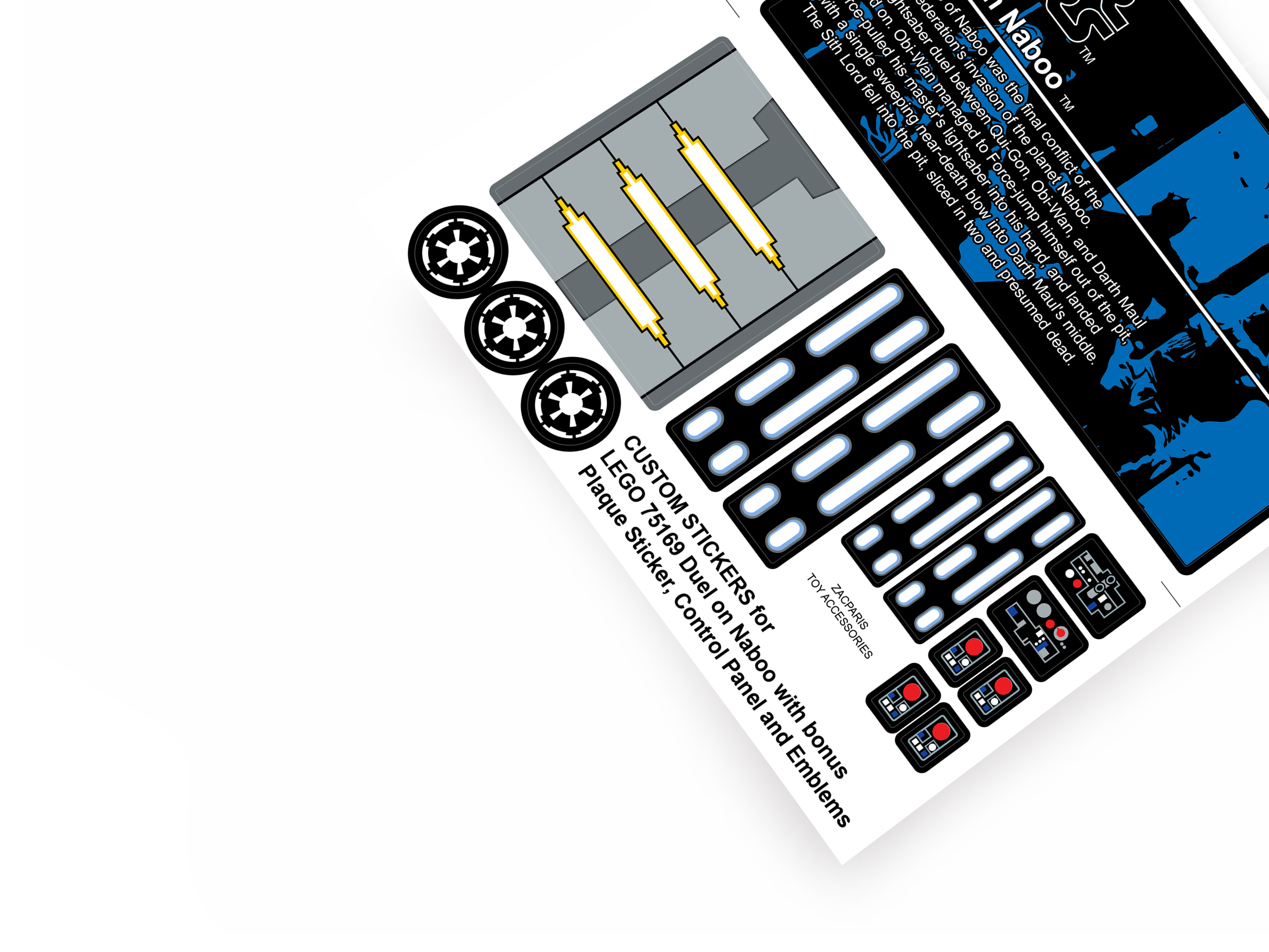 Lego 75169 Duel on Naboo stickers