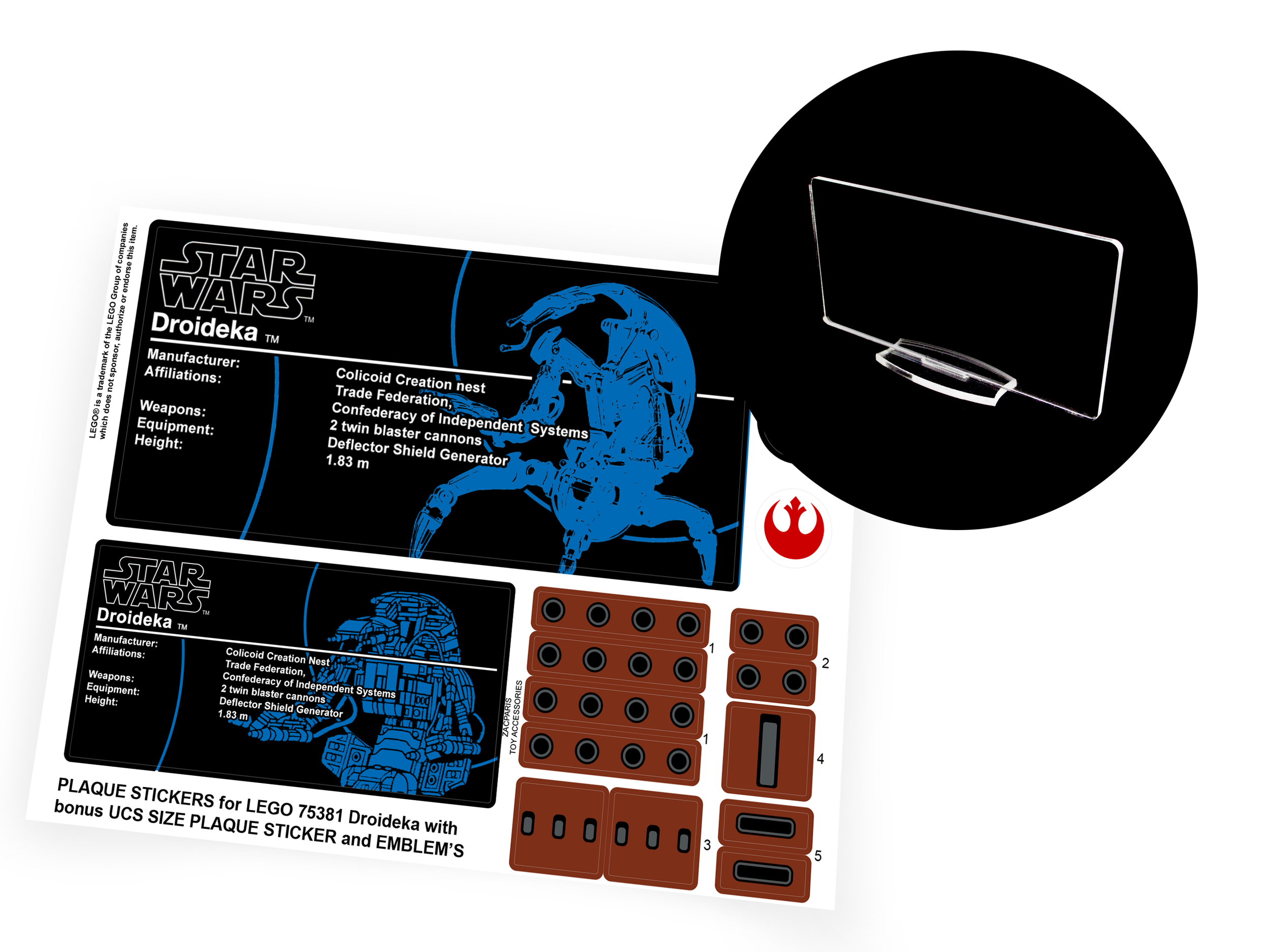 Lego 75381 Droideka sticker