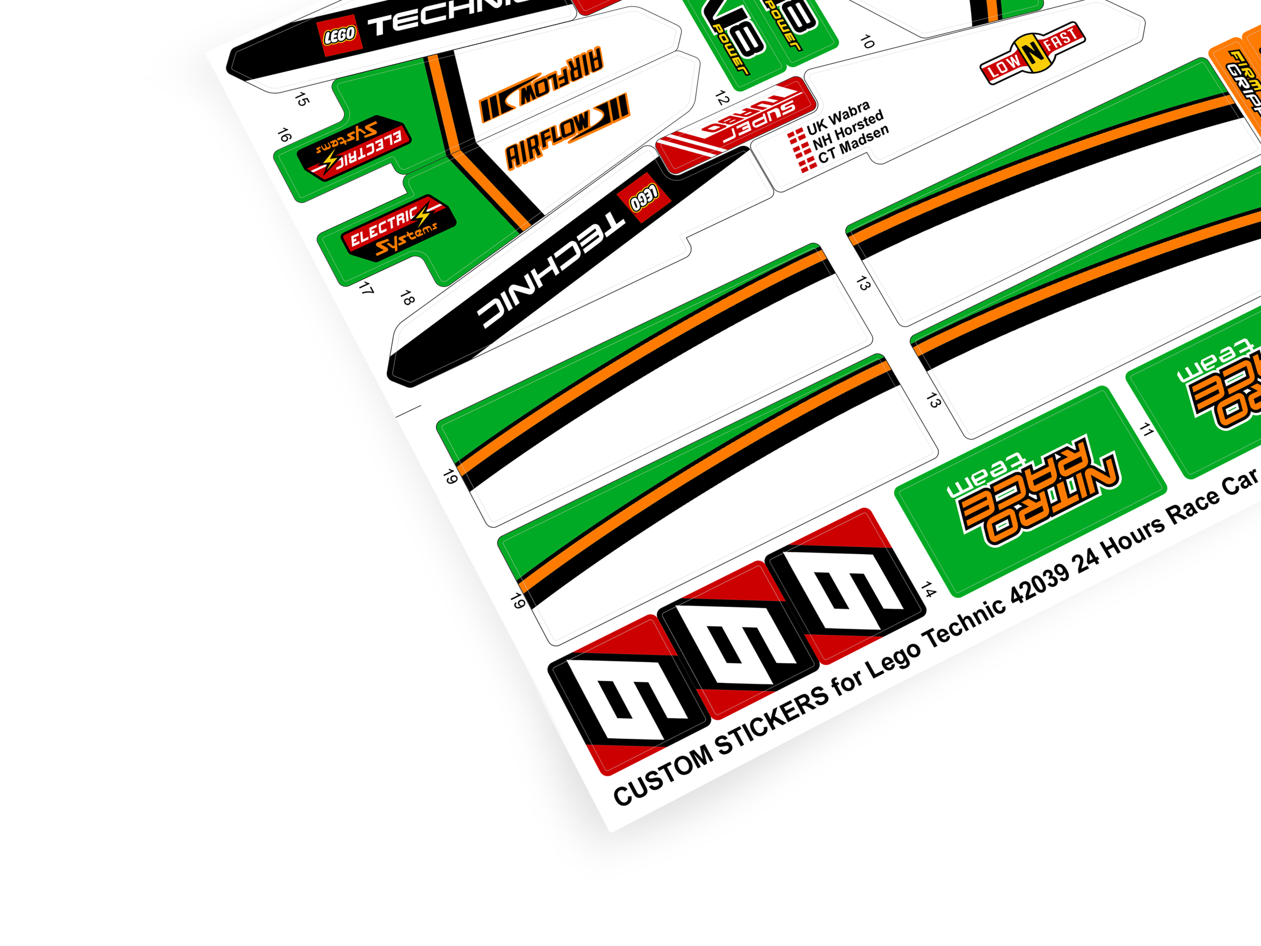 Lego 42039 24 Hours Race Car sticker