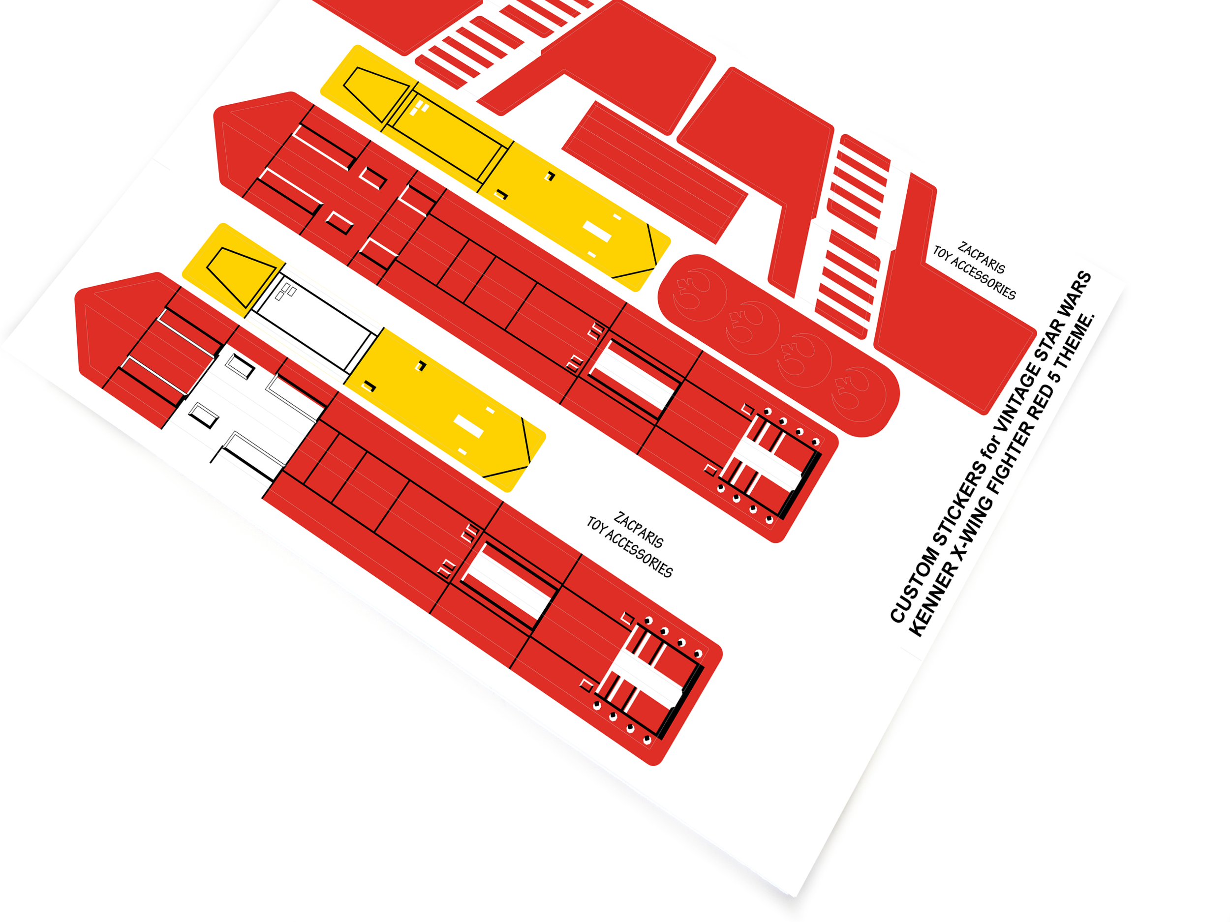 X-Wing Red Five 5 theme stickers