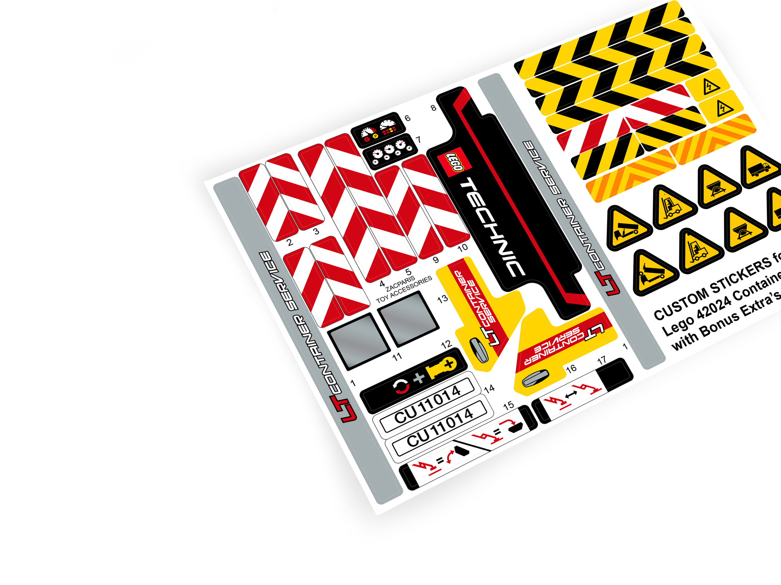 Lego 42024 Container Truck stickers