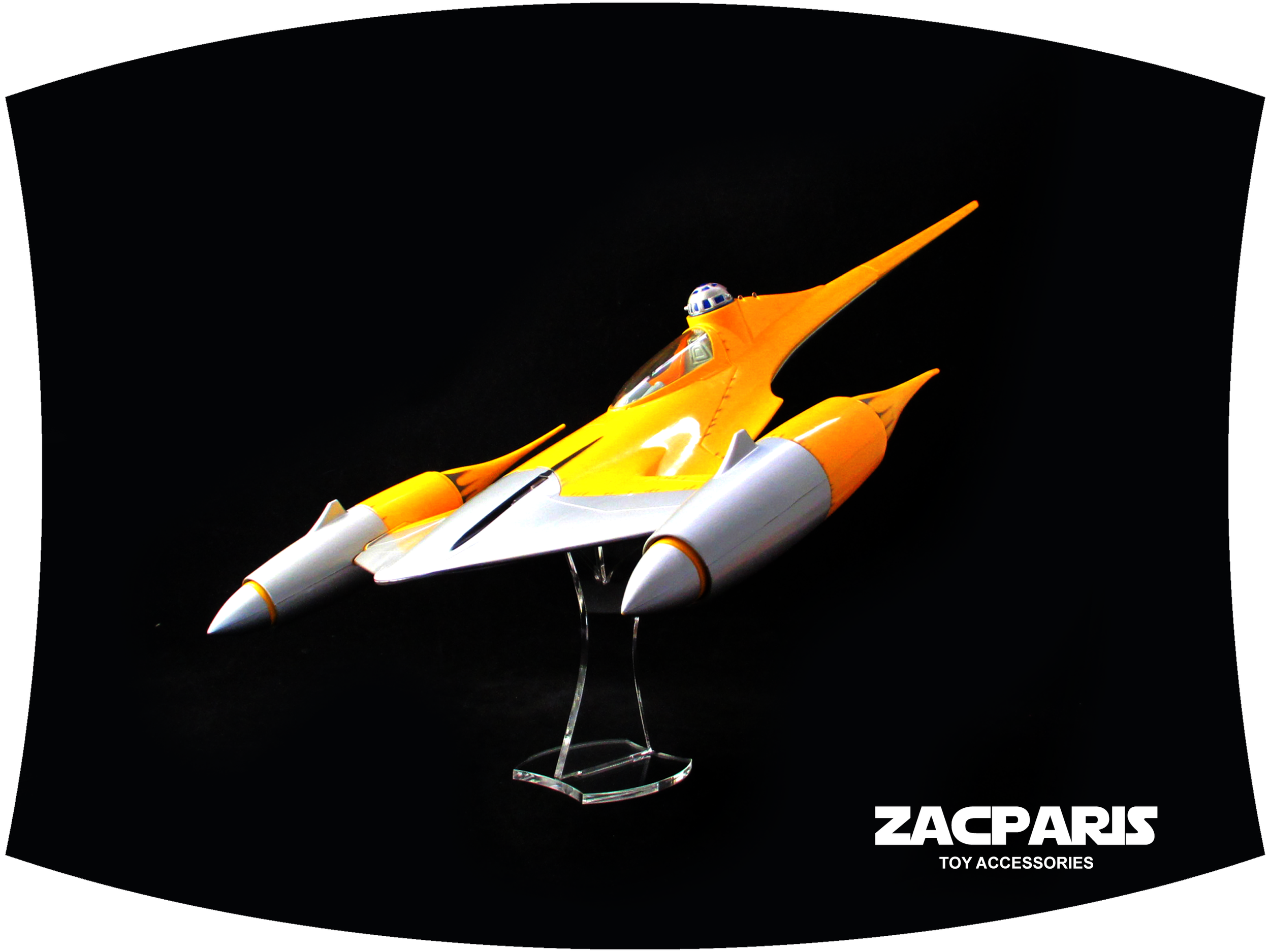 Display stand for Star Wars Hasbro 1998-99 Episode 1 Electronic Naboo fighter