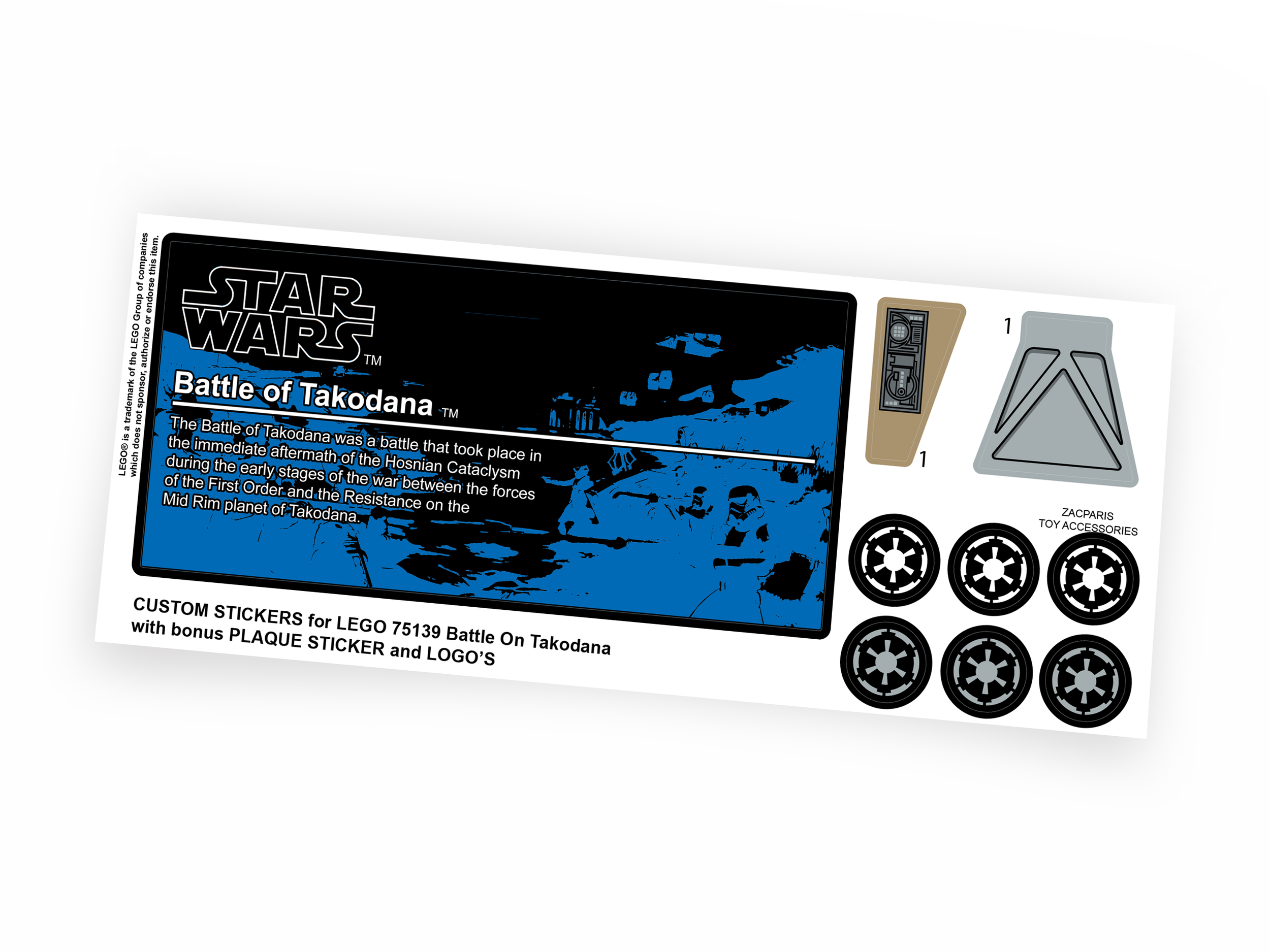 Lego 75139 Battle On Takodana stickers