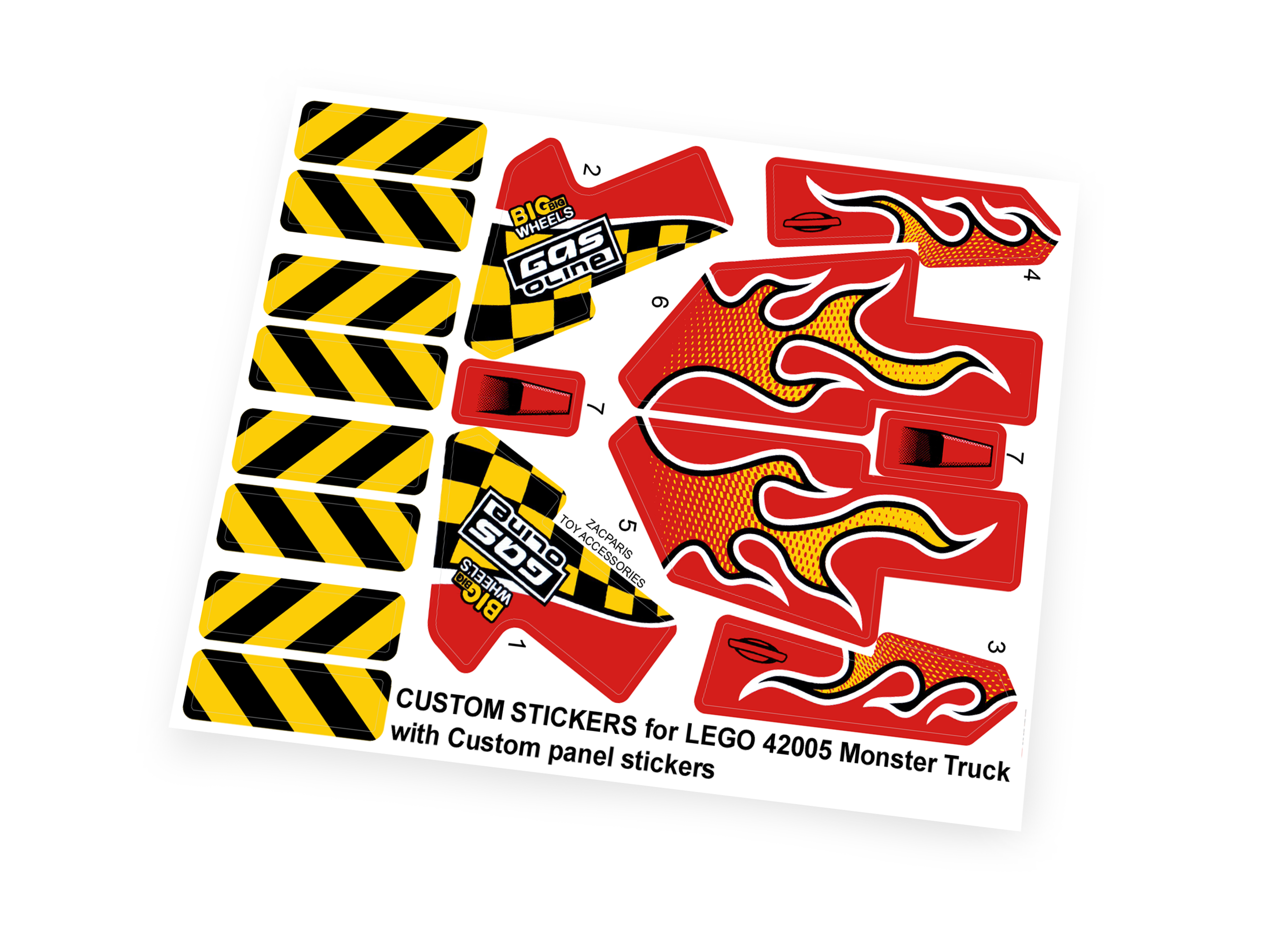 Custom stickers for Set 42005 Monster Truck with Bonus!