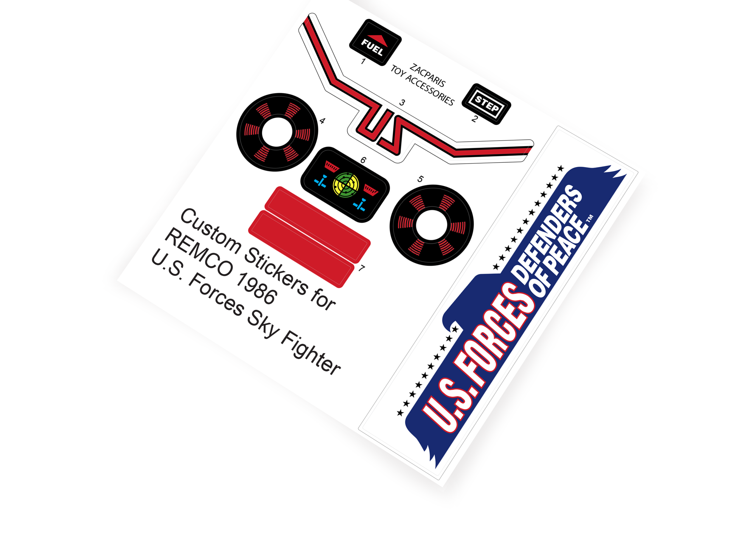 REMCO 1986 US Forces Sky Fighter RAPID ATTACK TURBO COPTER stickers