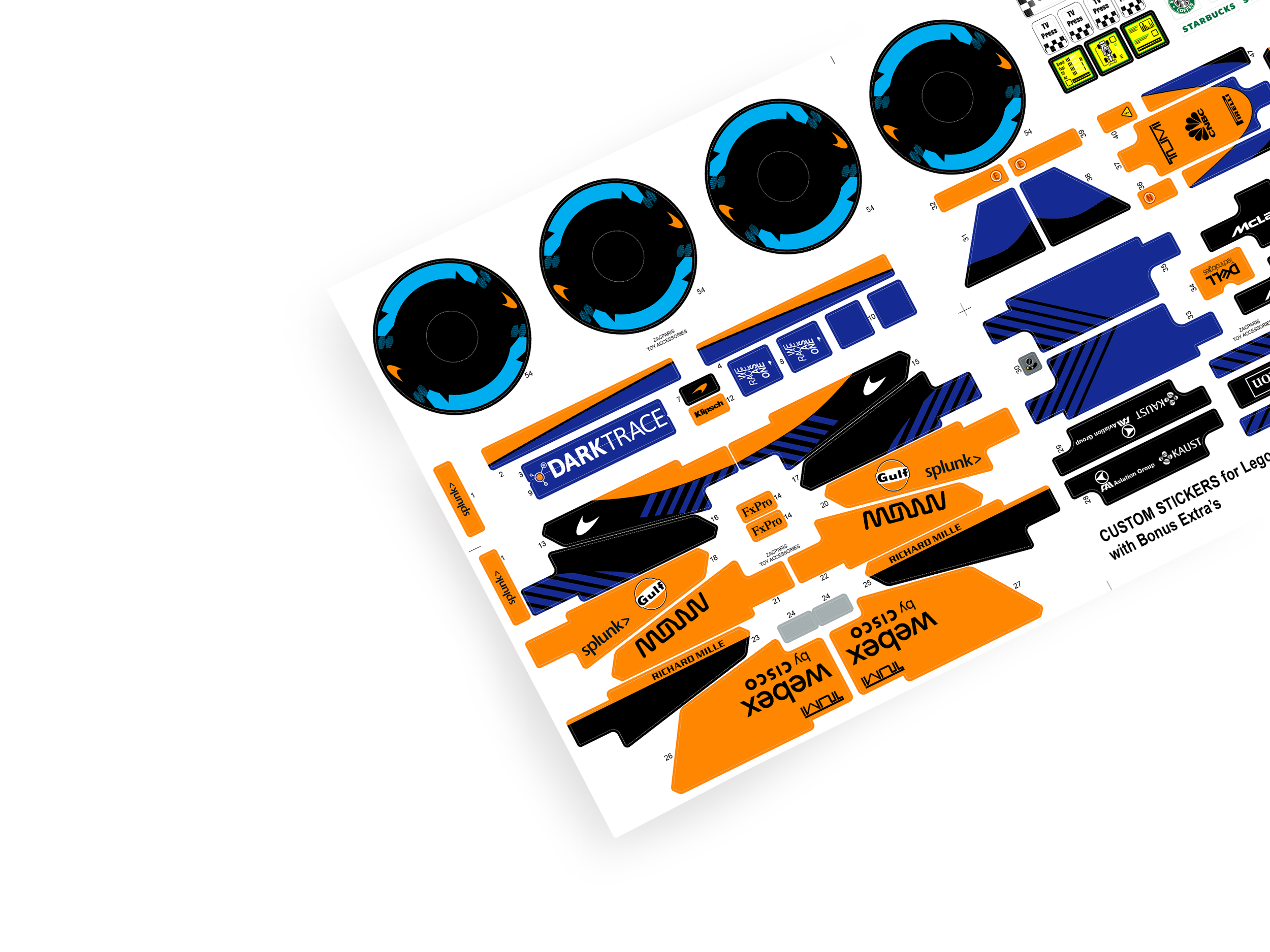 Lego 42141 McLaren Formula 1 stickers