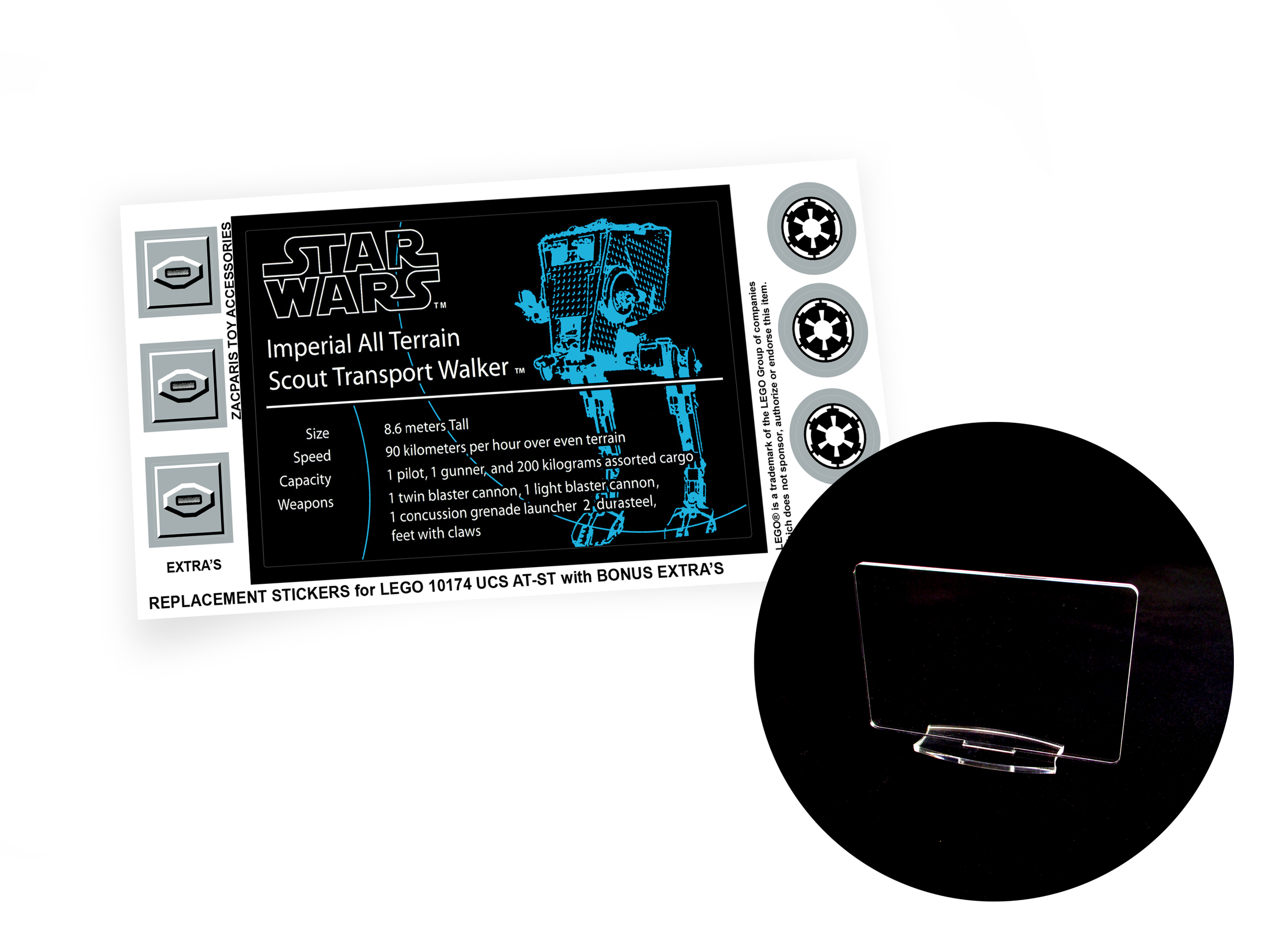 Lego 10174 AT-ST ATST stickers