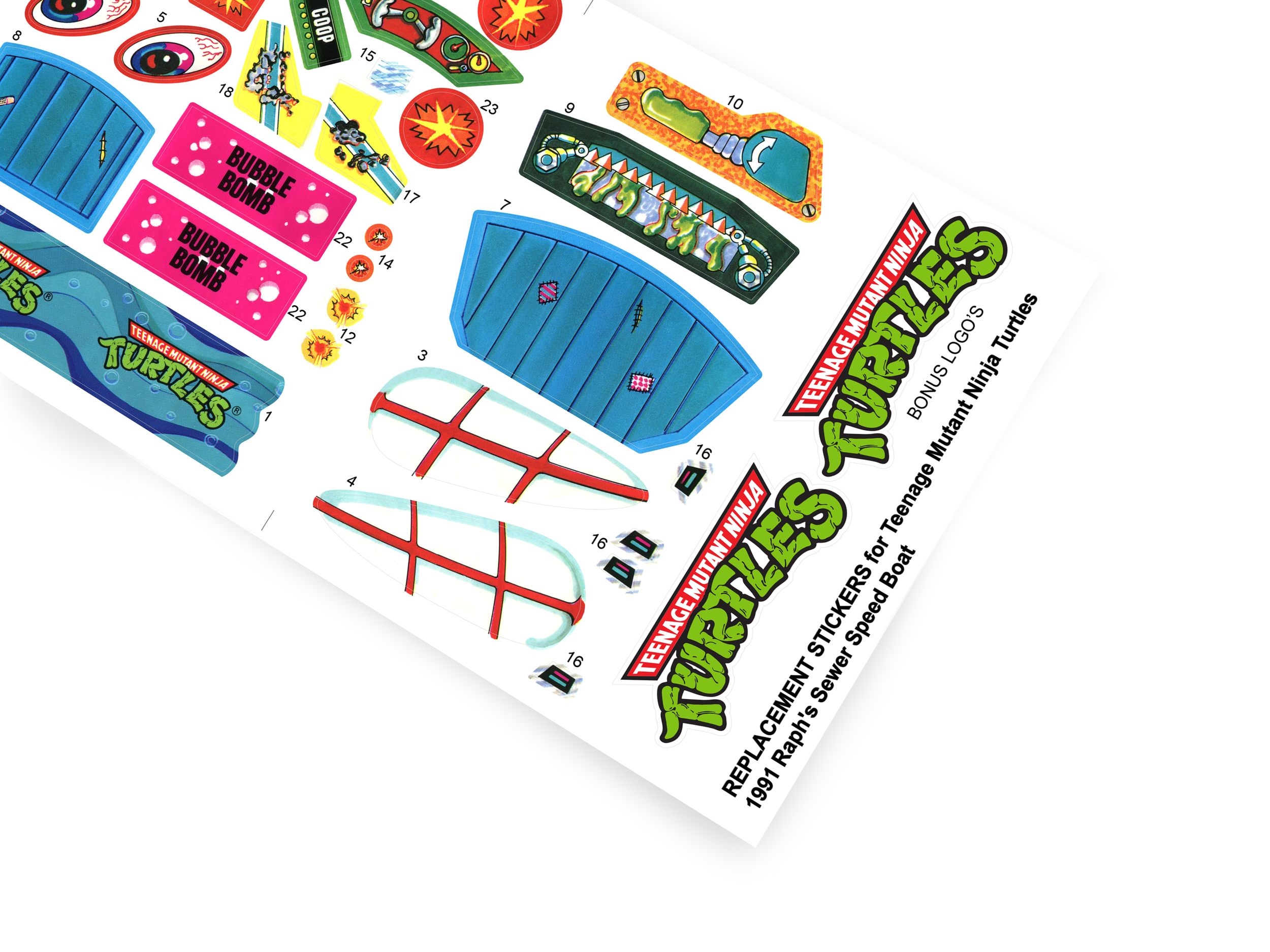 Teenage Mutant Ninja Turtles Turtle Raph's Sewer Speedboat stickers