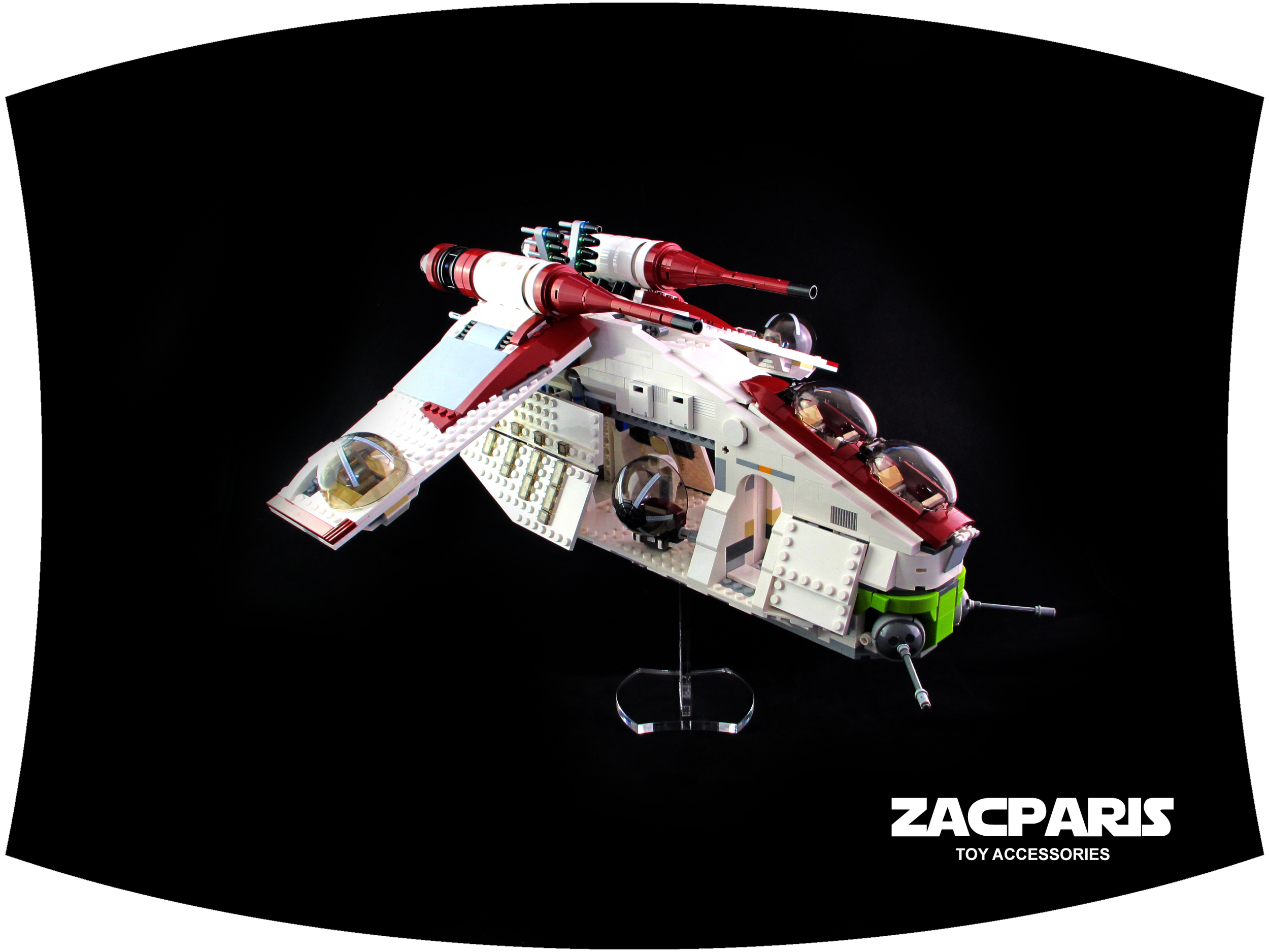 DISPLAY STAND for Star Wars Lego 75021 7676 7163 75354 Republic Gunship