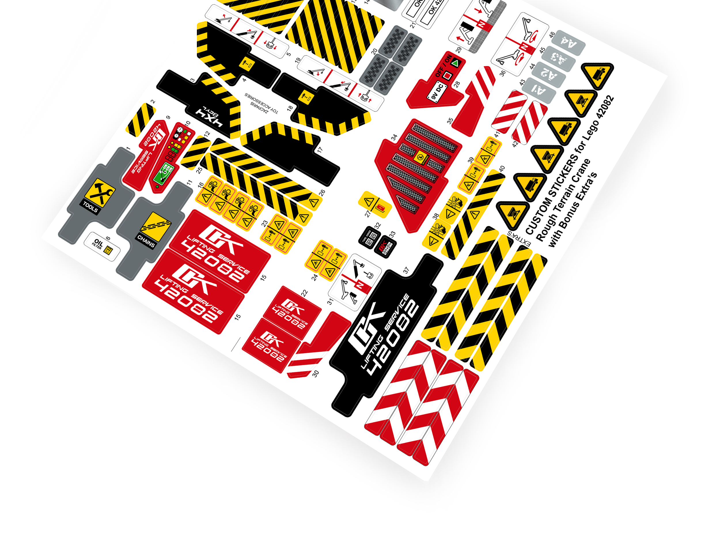 Lego 42082 Rough Terrain Crane sticker
