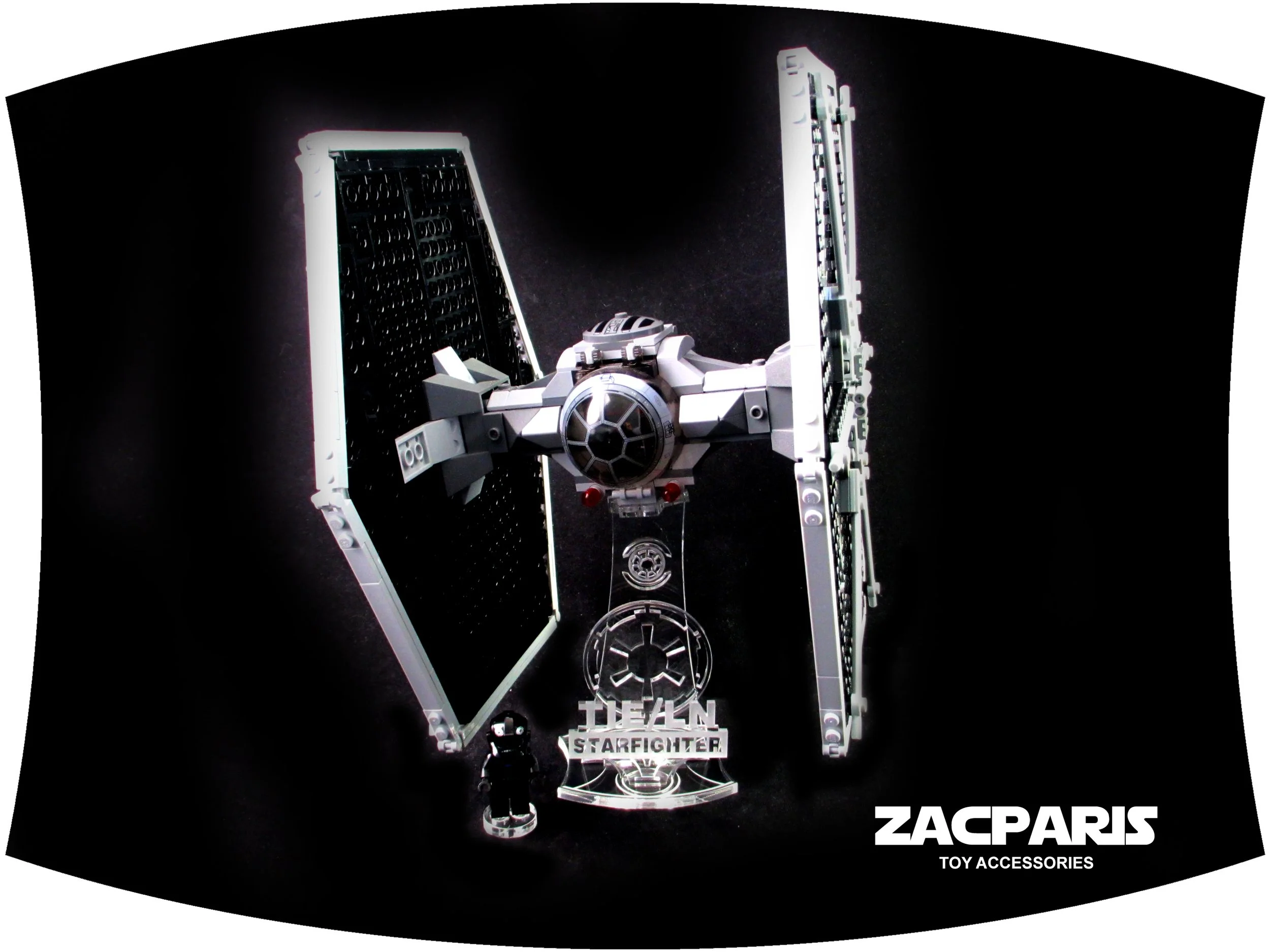 DISPLAY STAND for Star Wars Lego 9492 TIE Fighter 3D Multi angled!