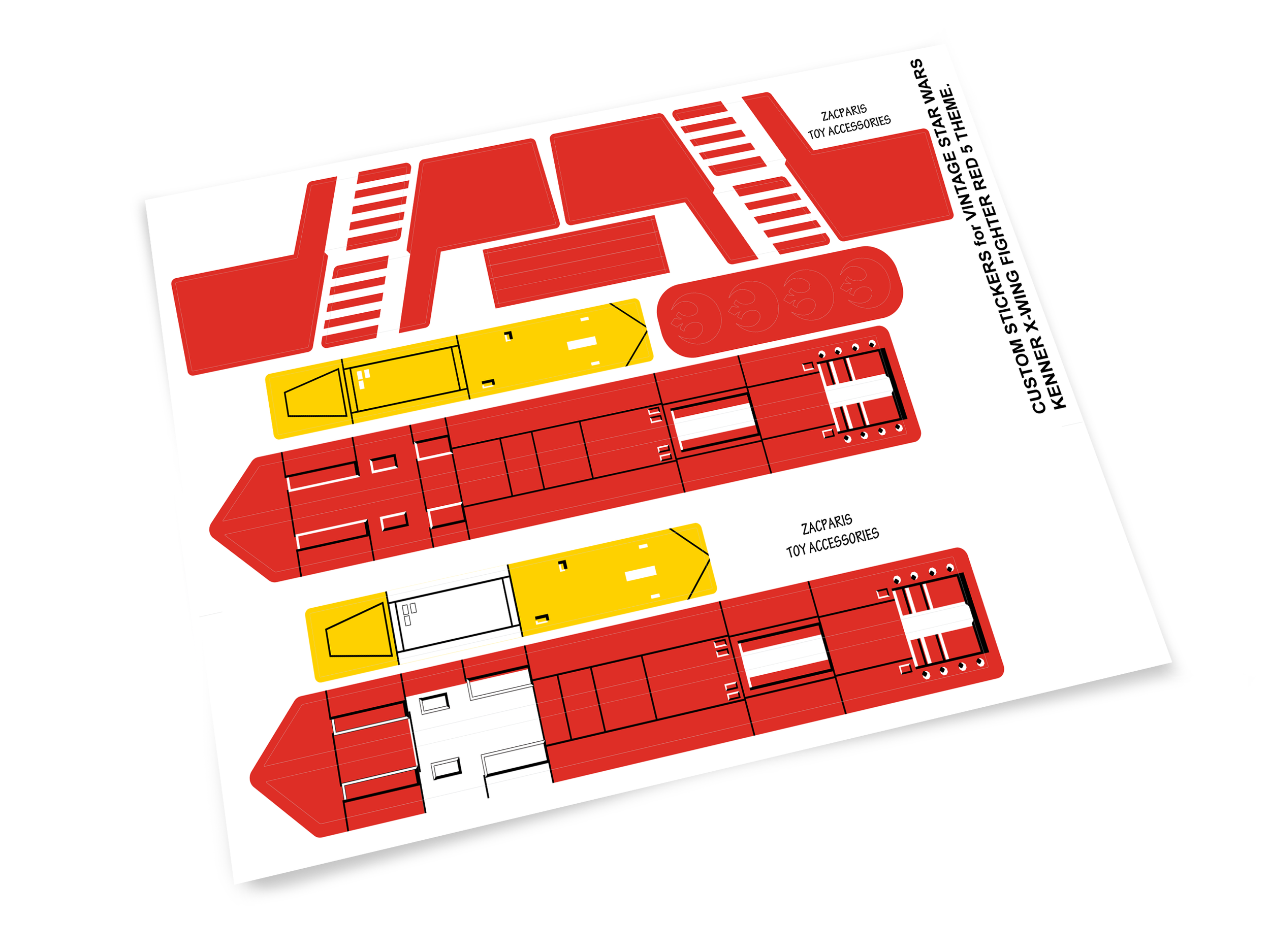 X-Wing Red Five 5 theme stickers