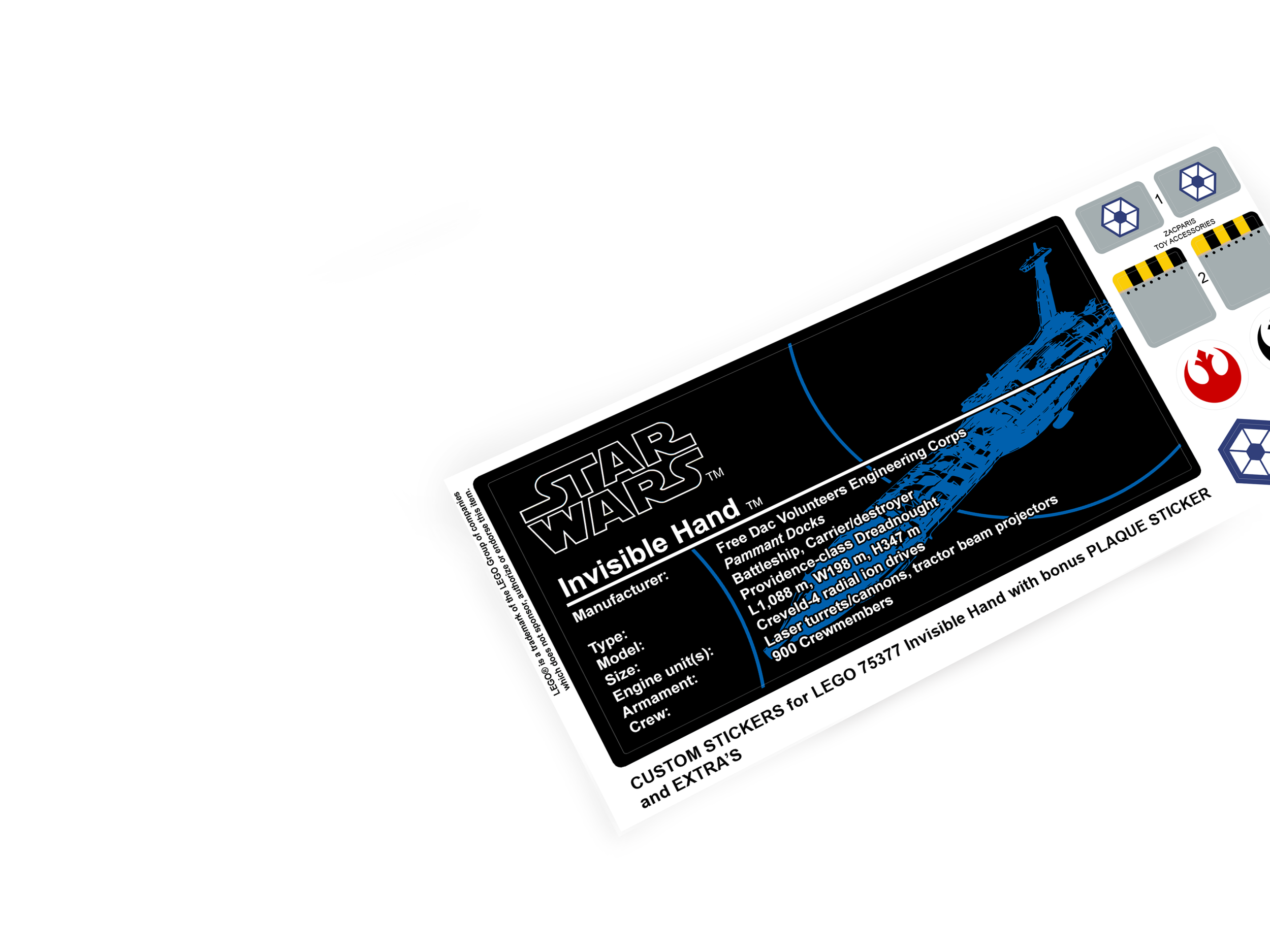 Lego 75377 Invisible Hand stickers
