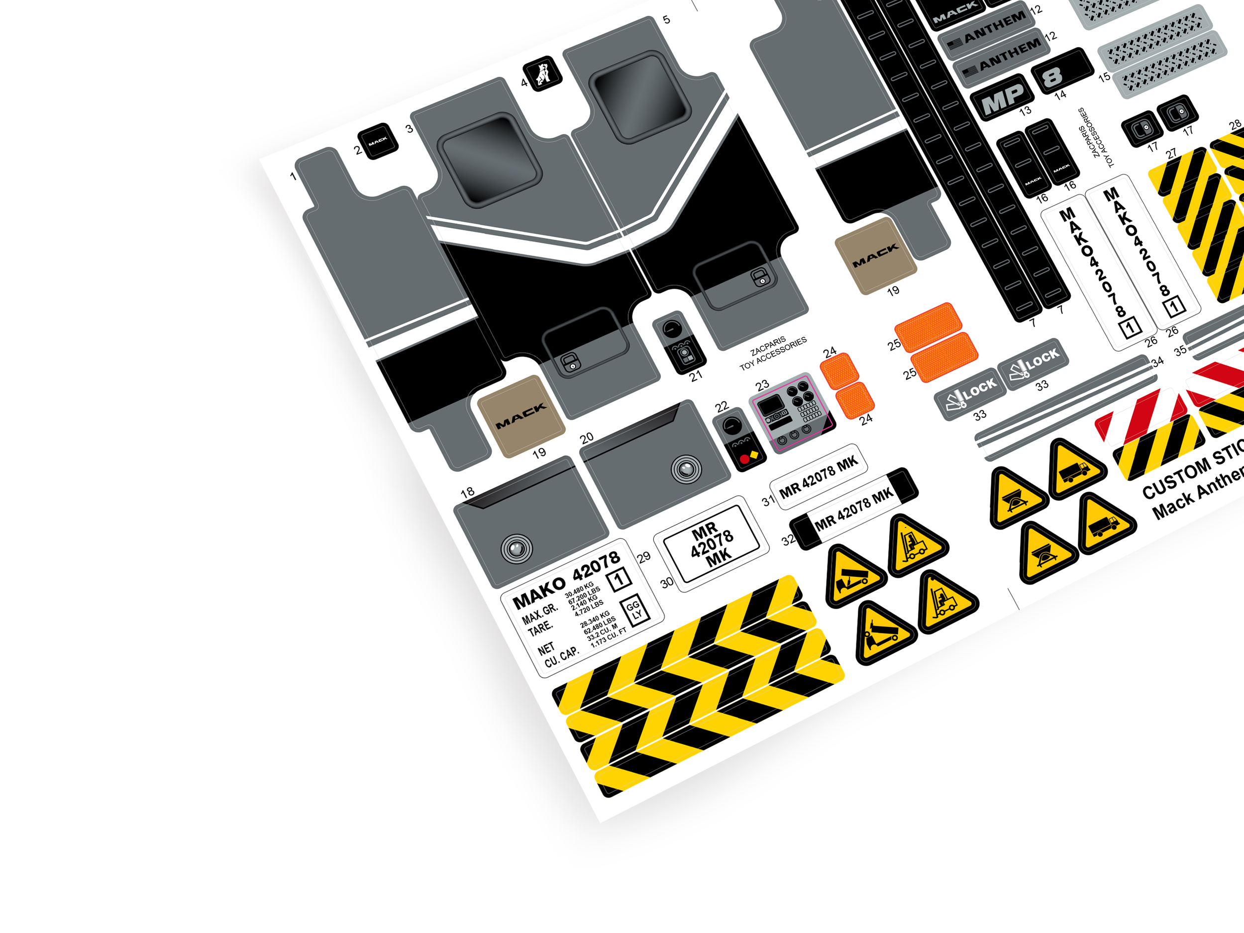 Lego 42078 Mack Anthem sticker