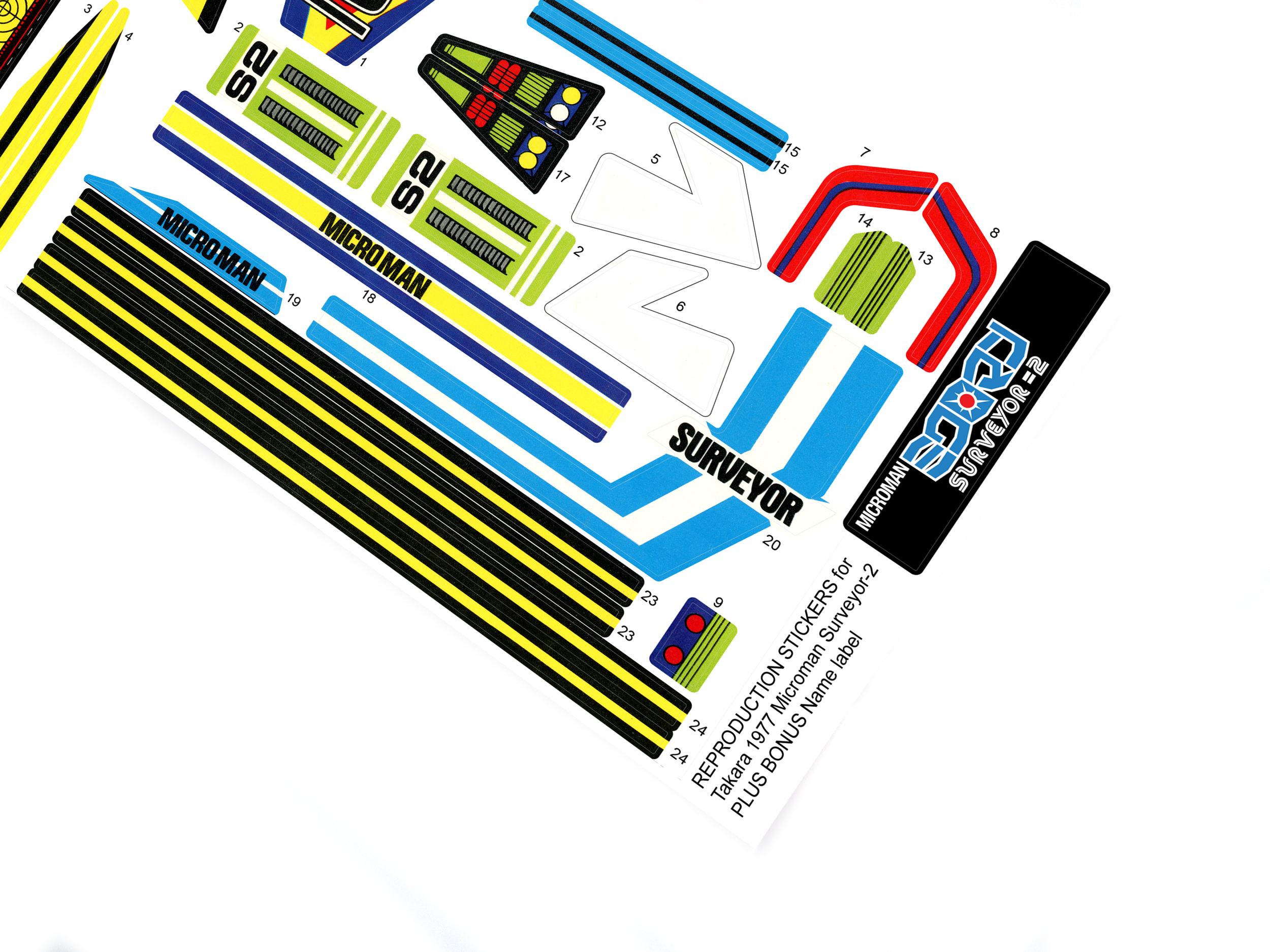 Takara 1977 Microman Micronauts Surveyor 2 sticker