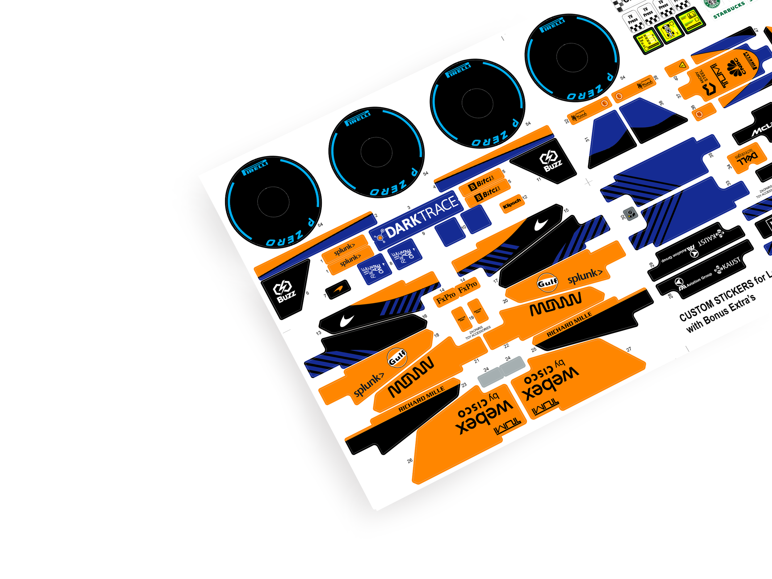 Lego 42141 McLaren Formula 1 stickers