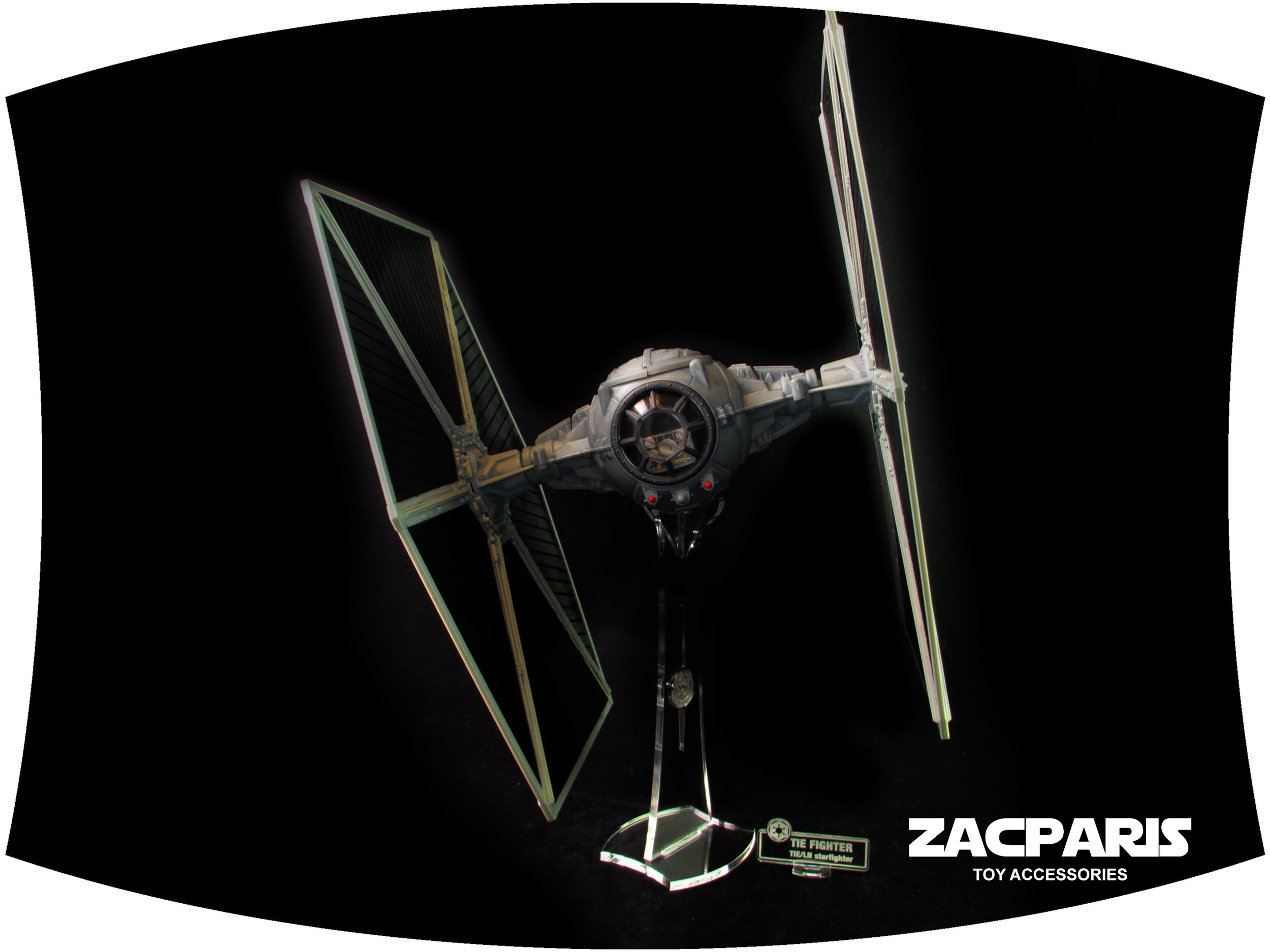 Display stand for Hasbro Star Wars Tie Fighter Large Wing versions