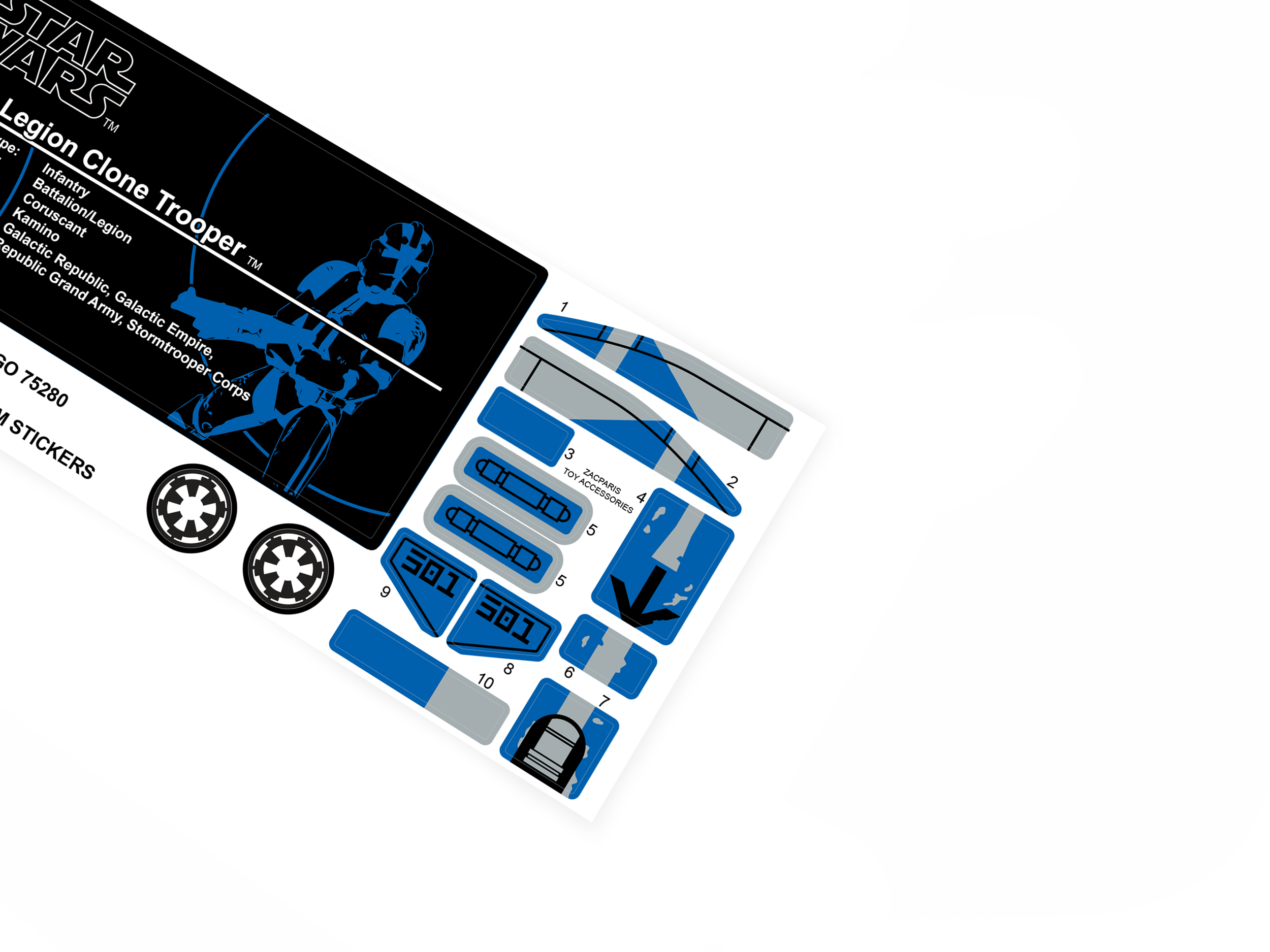 Lego 75280 501st Legion Clone Troopers sticker