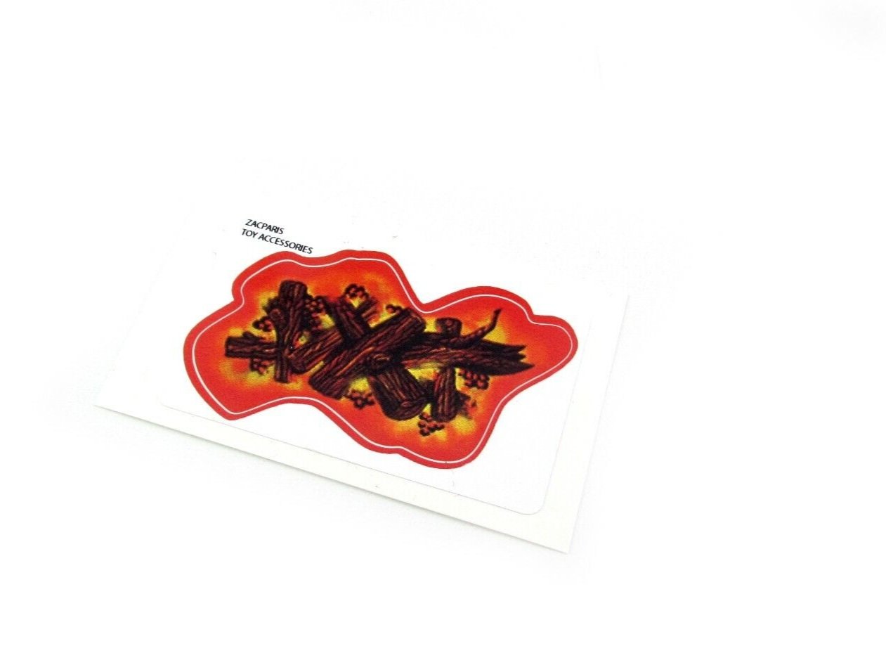 Star Wars Kenner Ewok Village fireplace stickers