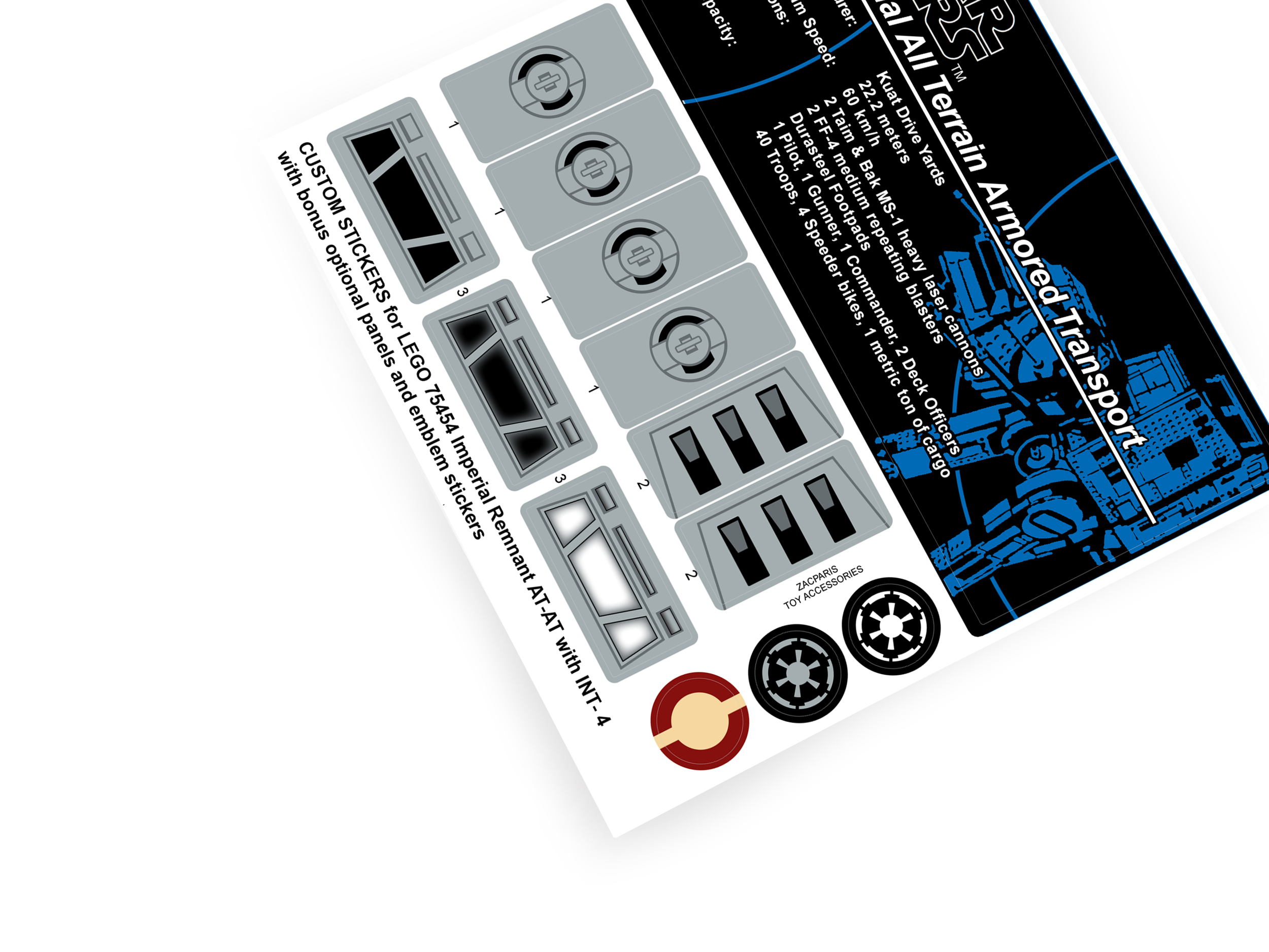 Lego 75454 AT-AT Imperial Remnant stickers