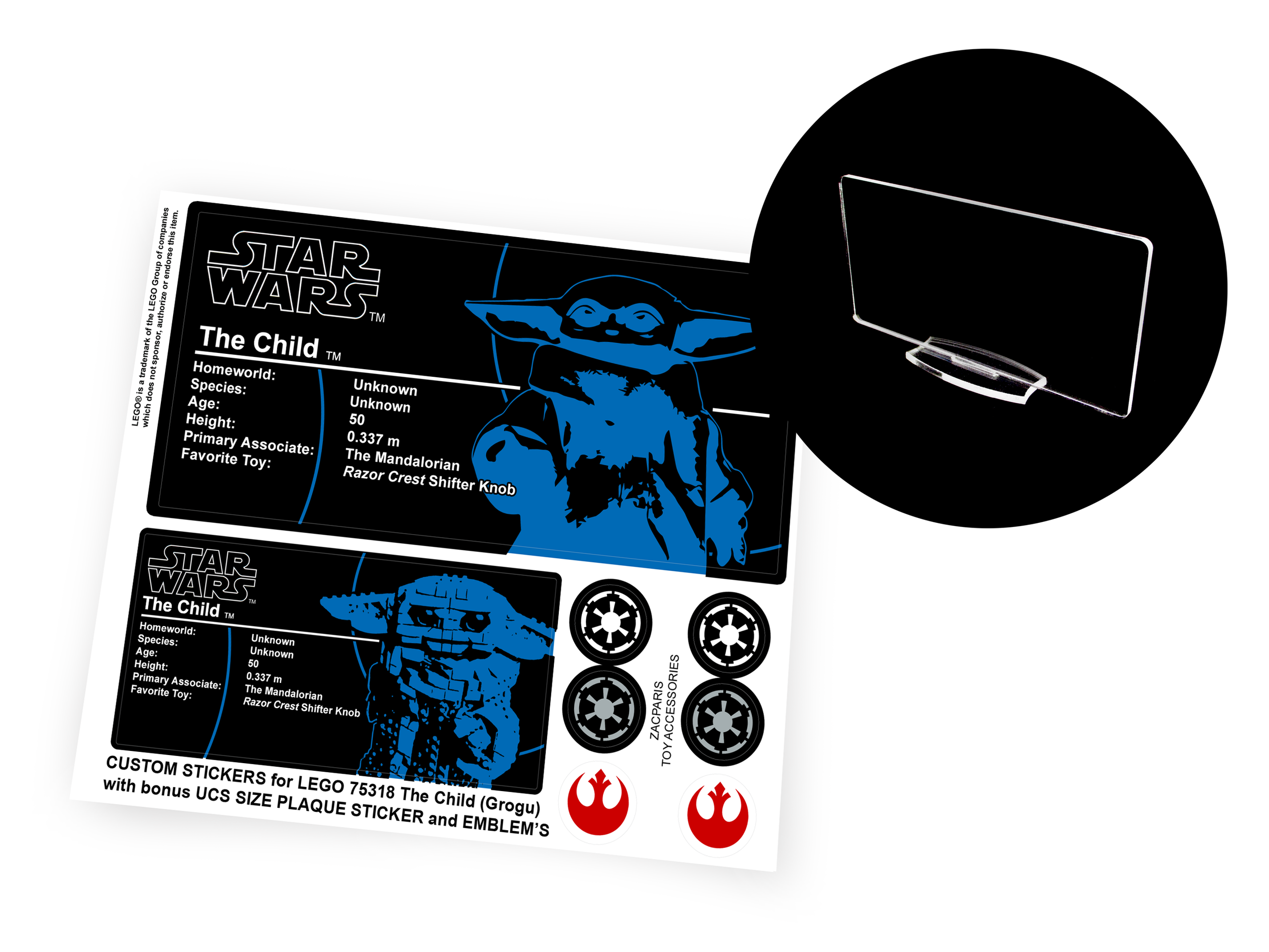 Lego 75318 The Child Grogu sticker