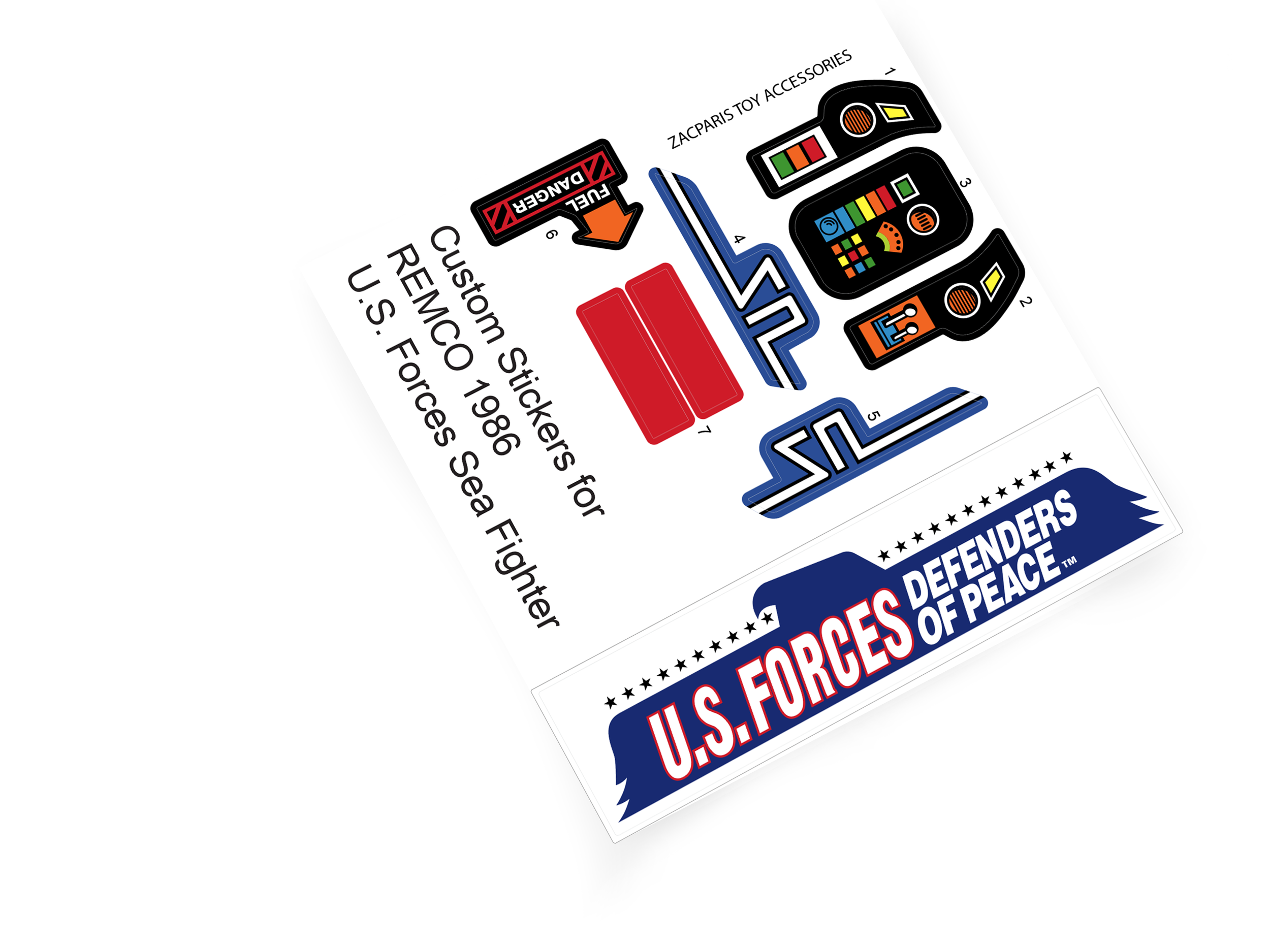 REMCO 1986 US Forces Sea Fighter RAPID ATTACK COMBAT JET stickers