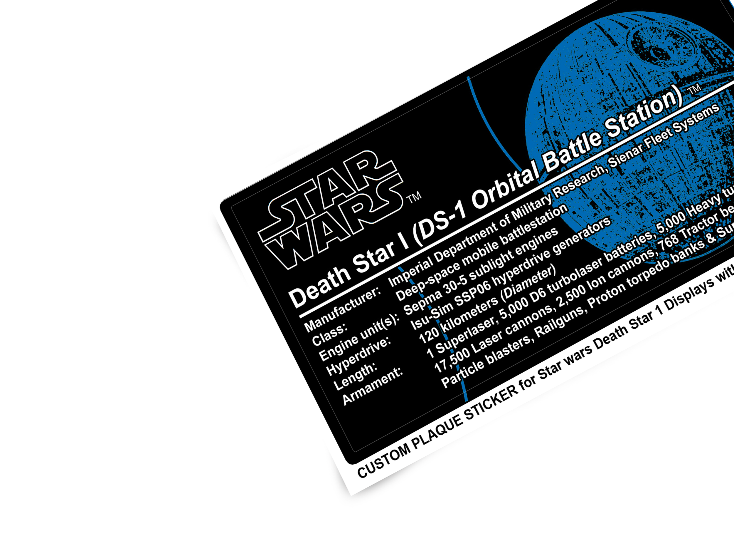 Lego 75159 10188 10143 Death Star stickers