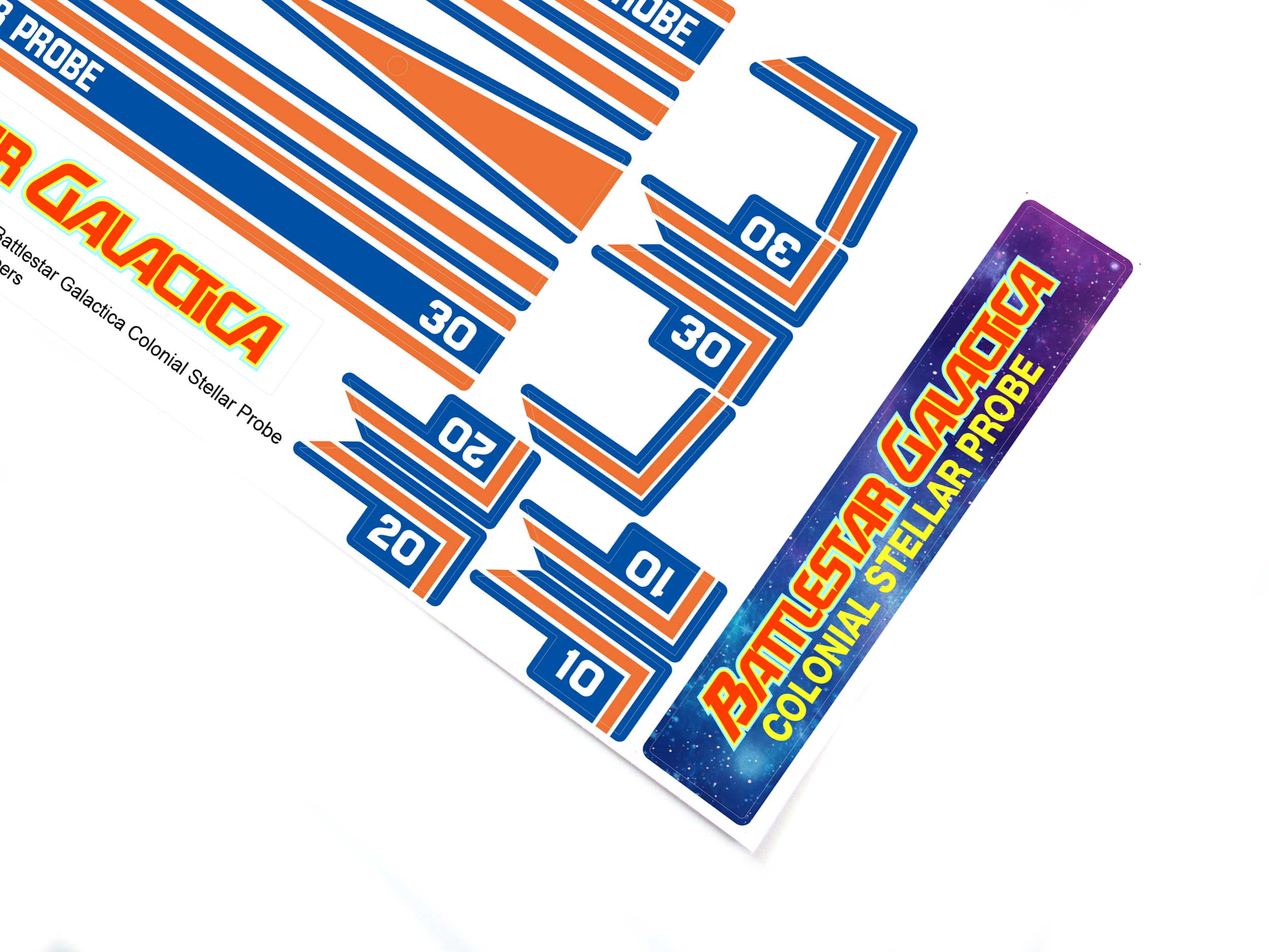 Mattel 1978 Battlestar Galactica Stellar Probe stickers