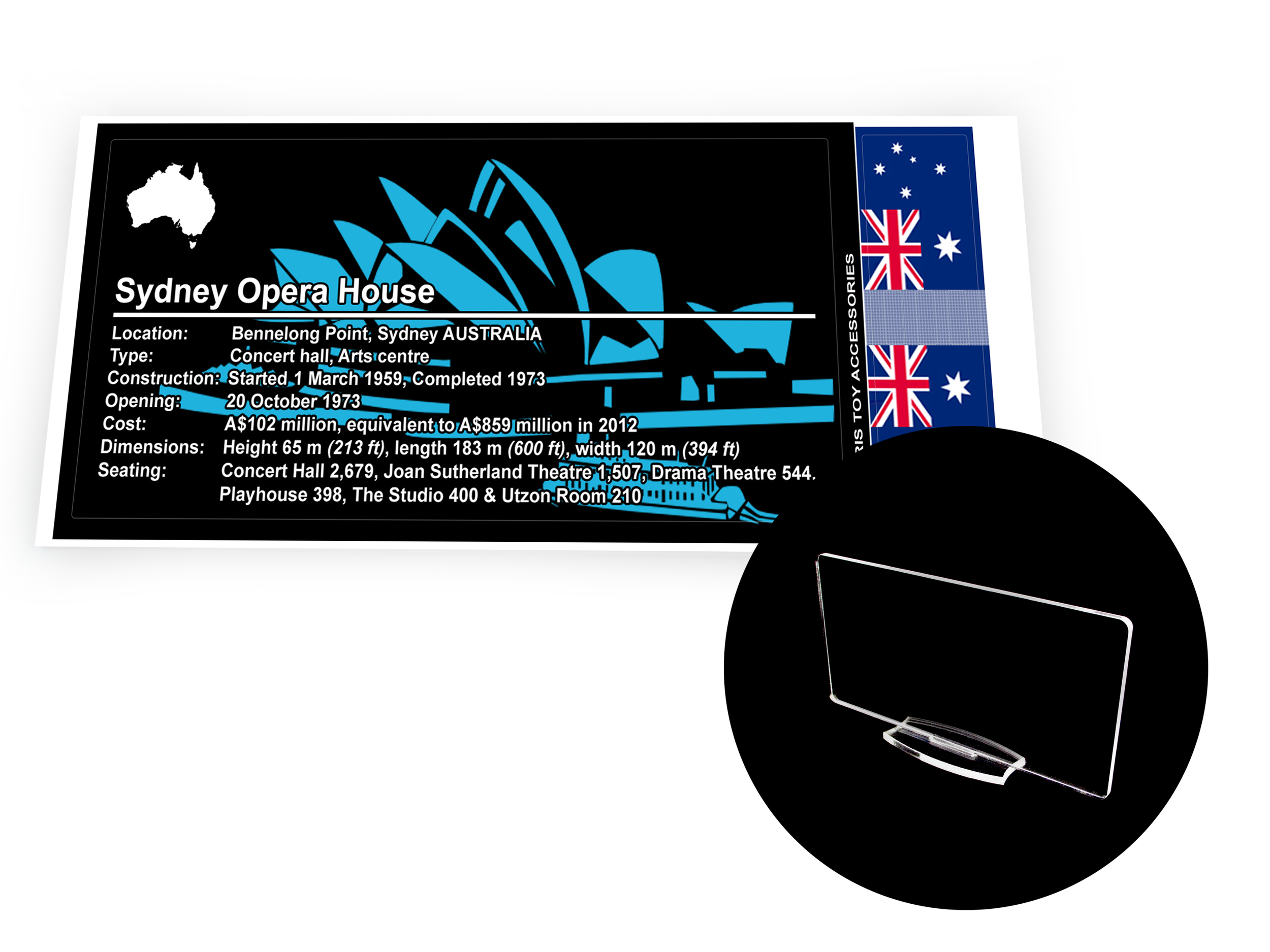 Lego 10234 21012 Sydney Opera house sticker