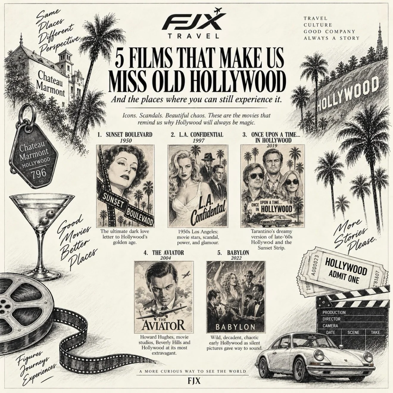 As you can probably tell, we love Los Angeles. 

We love the stories, the history, and the characters that have made this beautiful city we call home what it is. And nowhere are those stories captured quite like they are in the movies.

So we picked 