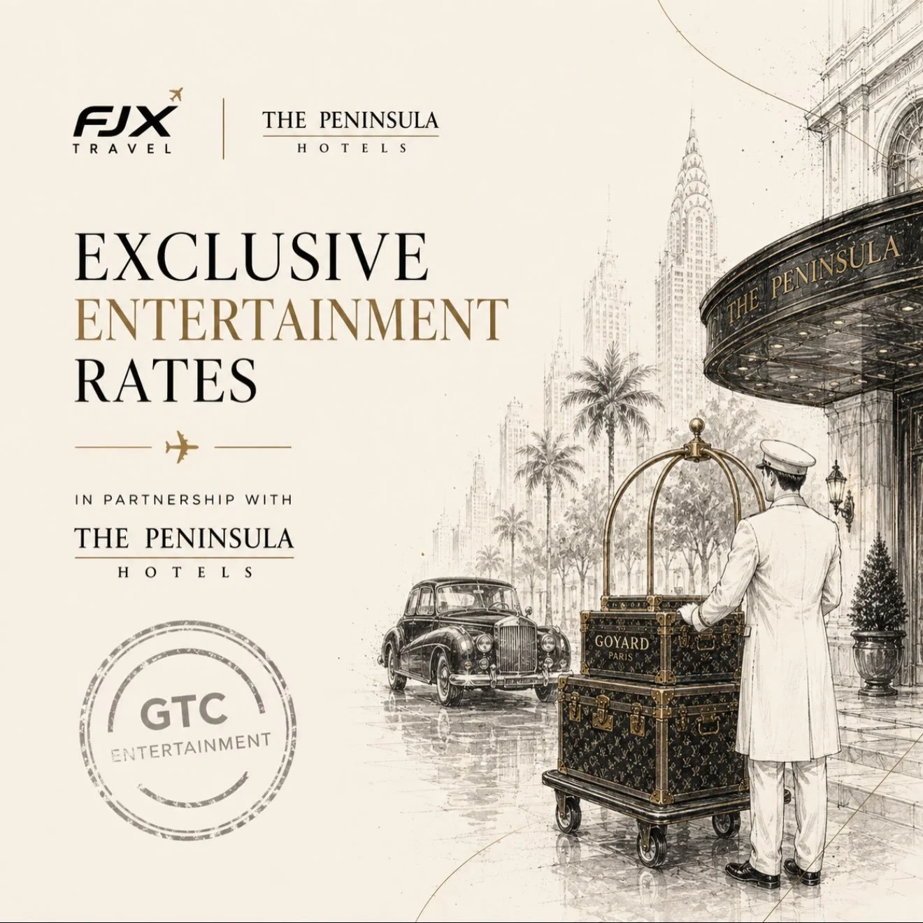Some stays are just different, even when they still feel like home. 

FJX Travel is proud to partner with The Peninsula Hotels, offering our entertainment clients preferred access, exceptional service, and a stay built around their schedule.

For thi