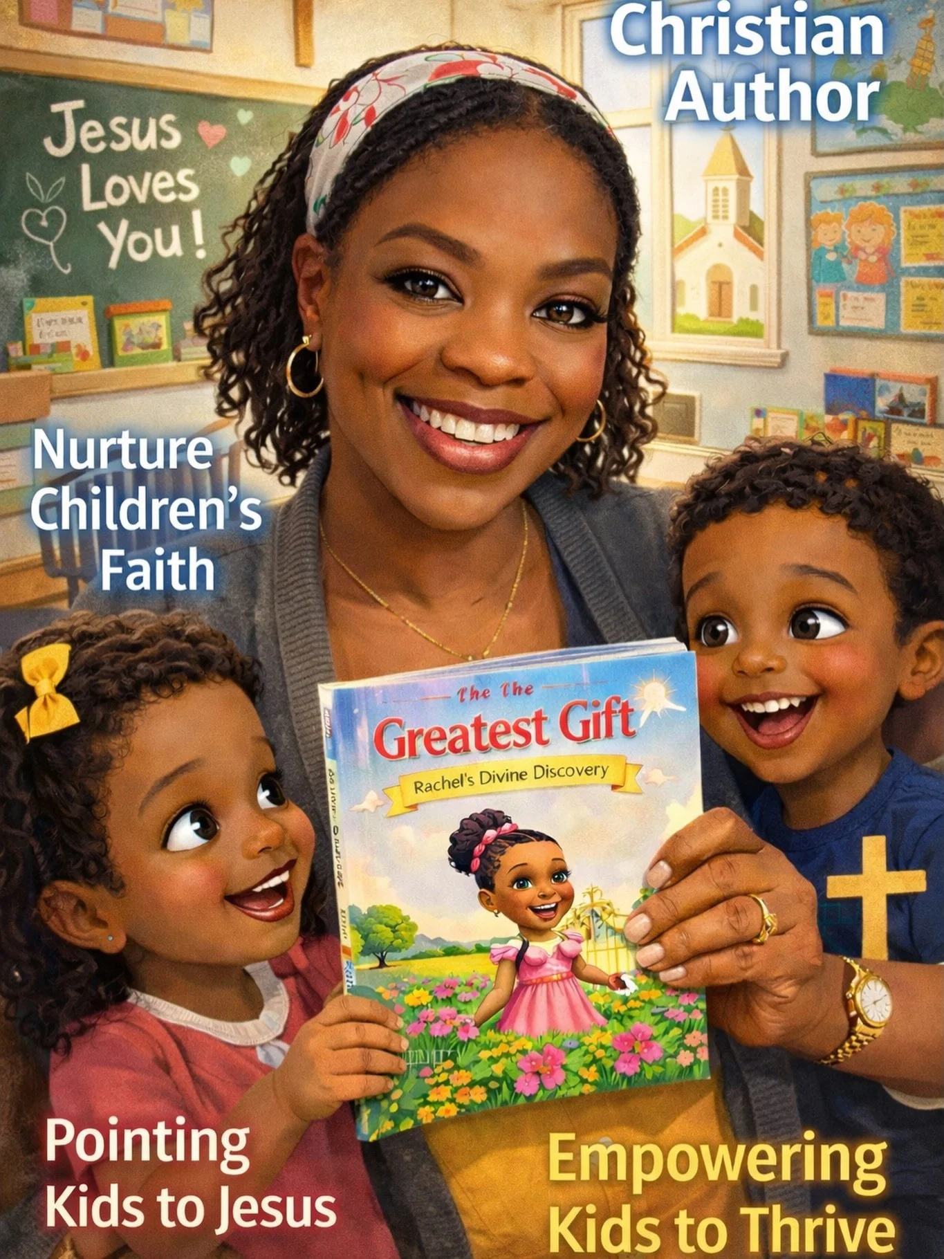 I joined the caricature trend!😁 and I&rsquo;m delighted by how AI can be used to promote faith, children&rsquo;s literacy, and purposeful parenting. 
The Greatest Gift is available on Amazon &mdash; link in bio 👆🏽
:
#christianchildrensbooks #child