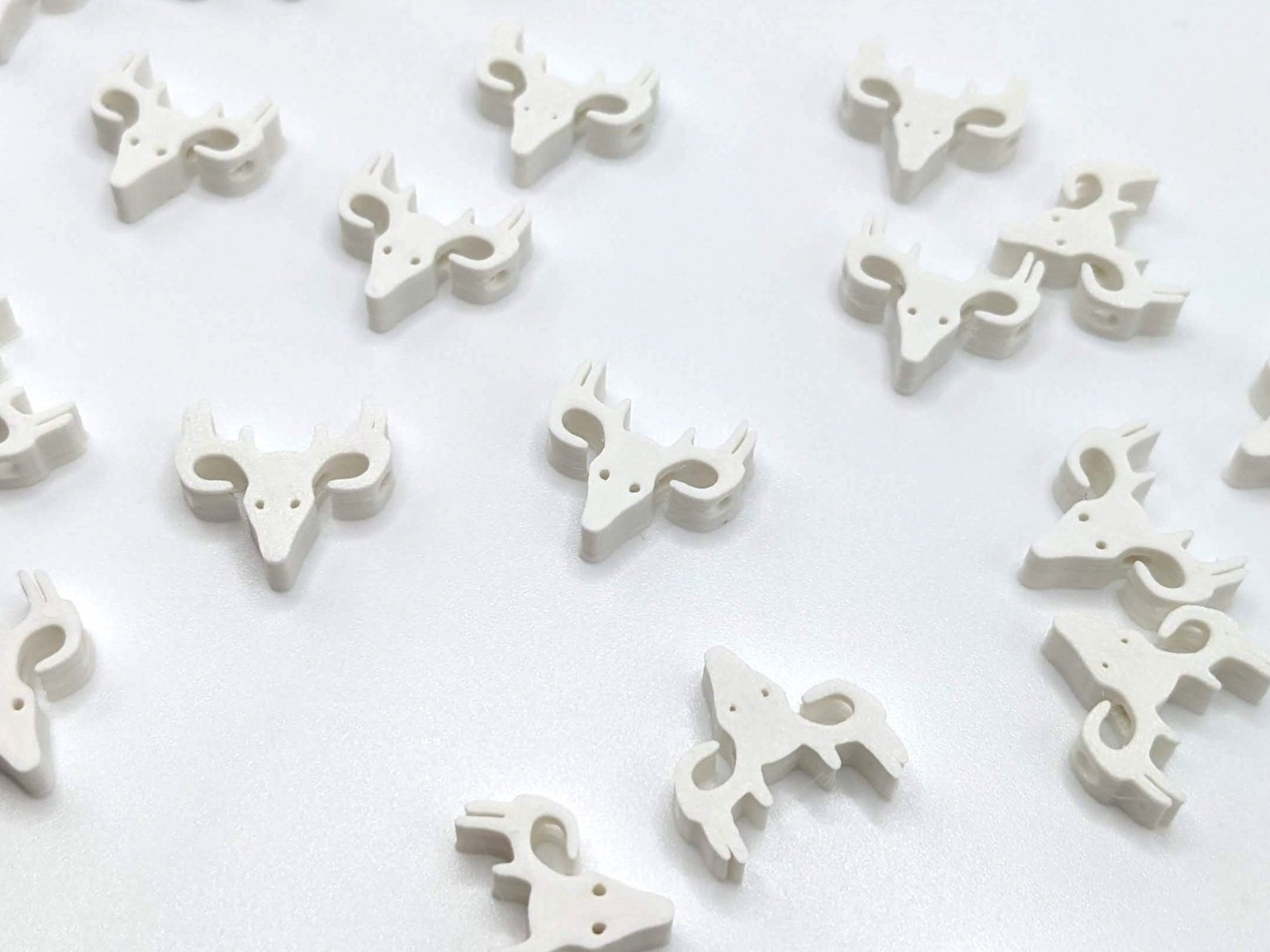 Goat Skull Themed Plastic Beads