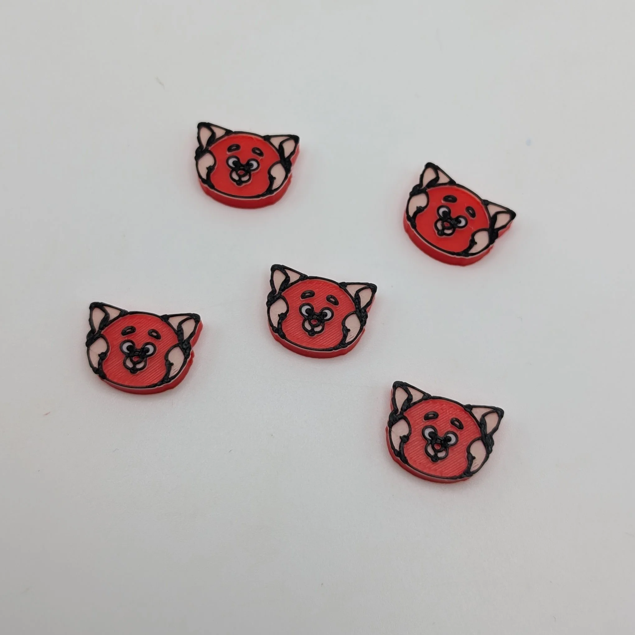 Red Panda Face Focal Bead