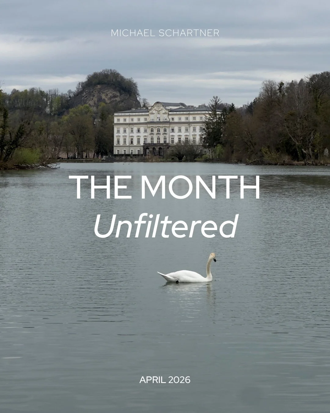 04/26 &ndash; April showed up differently this year.

Groomsmen said yes. Florist, cake tasting, venue dinner with Juliane &ndash; our own wedding is getting very real, very fast. A wedding at Schloss Hellbrunn. Studio days launched. And finally &nda