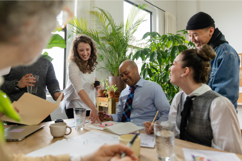 Team having an open and honest workplace discussion.