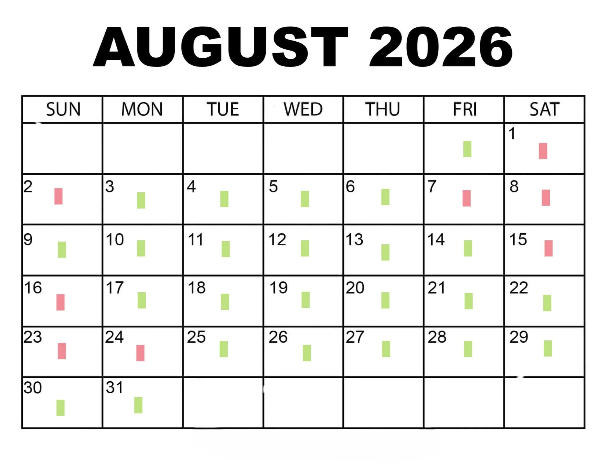 booking schedule