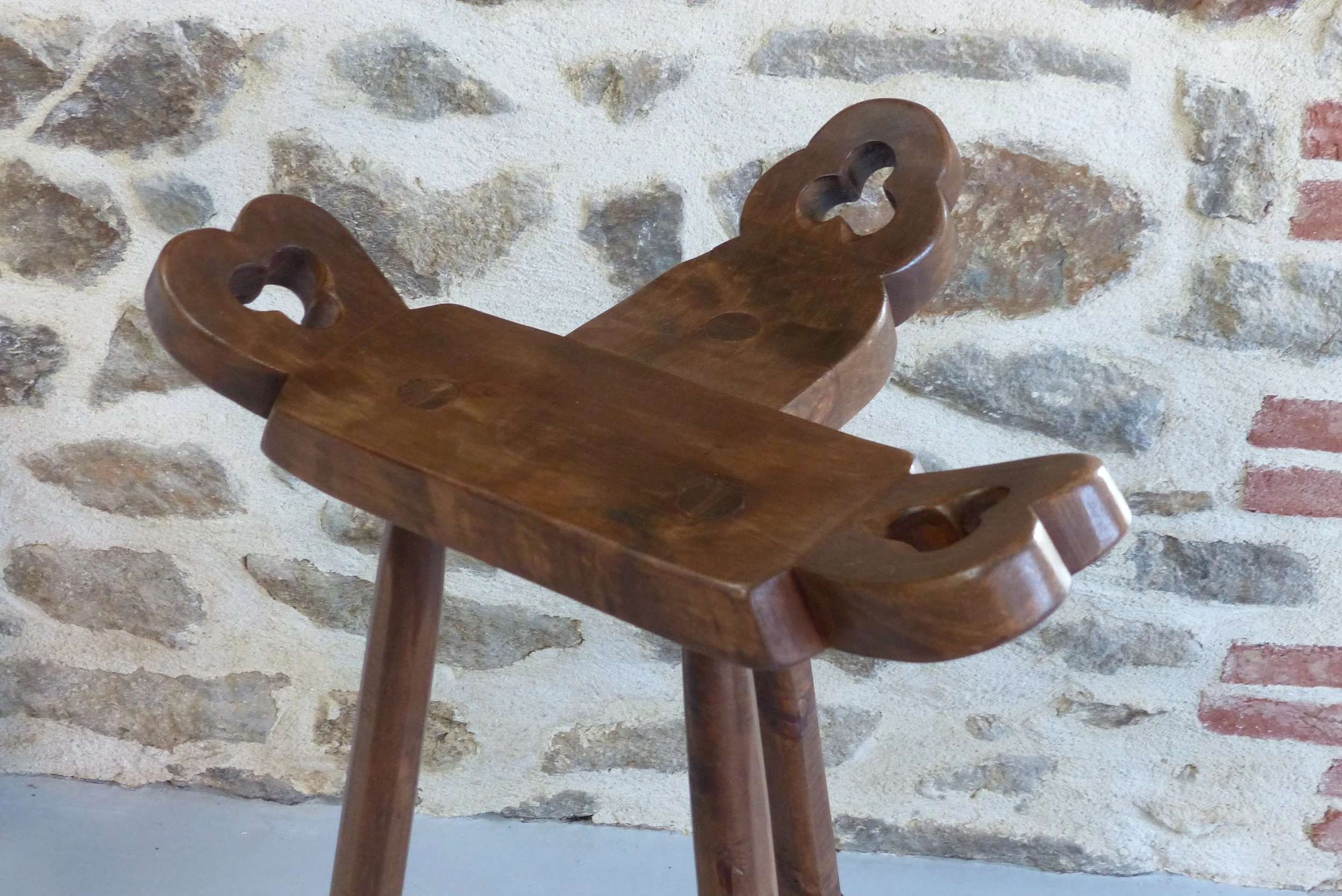 Tabouret de bar de style "brutaliste" Espagne Années 1970