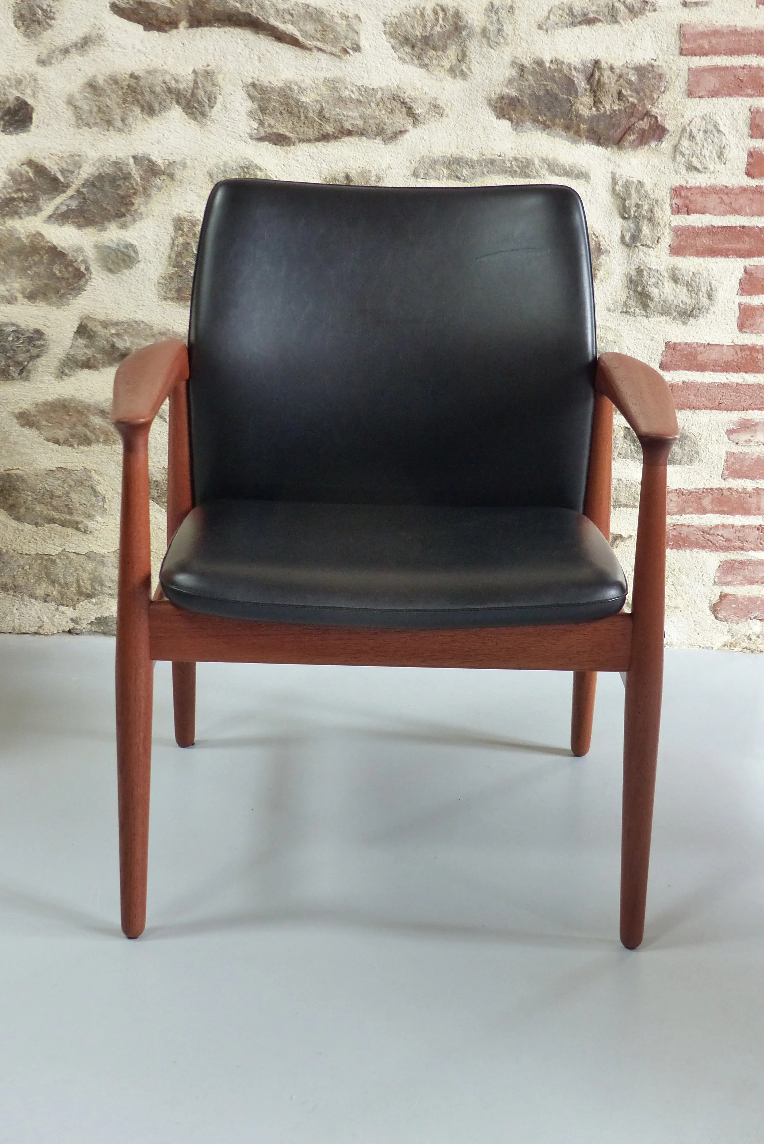 Fauteuil en teck de Grete Jalk pour Glostrup Mobelfabrik Danemark Années 1960