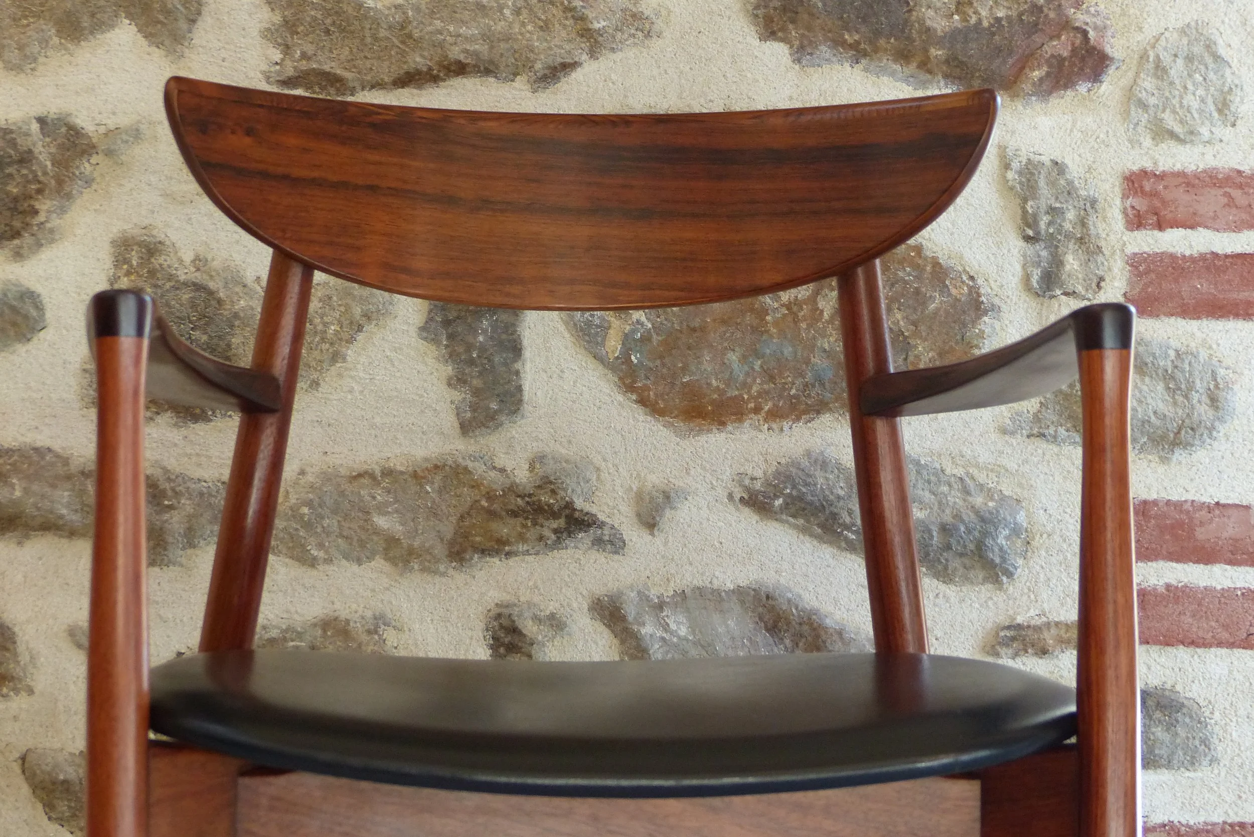 Fauteuil en palissandre de Rio de Harry Ostergaard pour Randers Mobelfabrik Danemark Années 1950