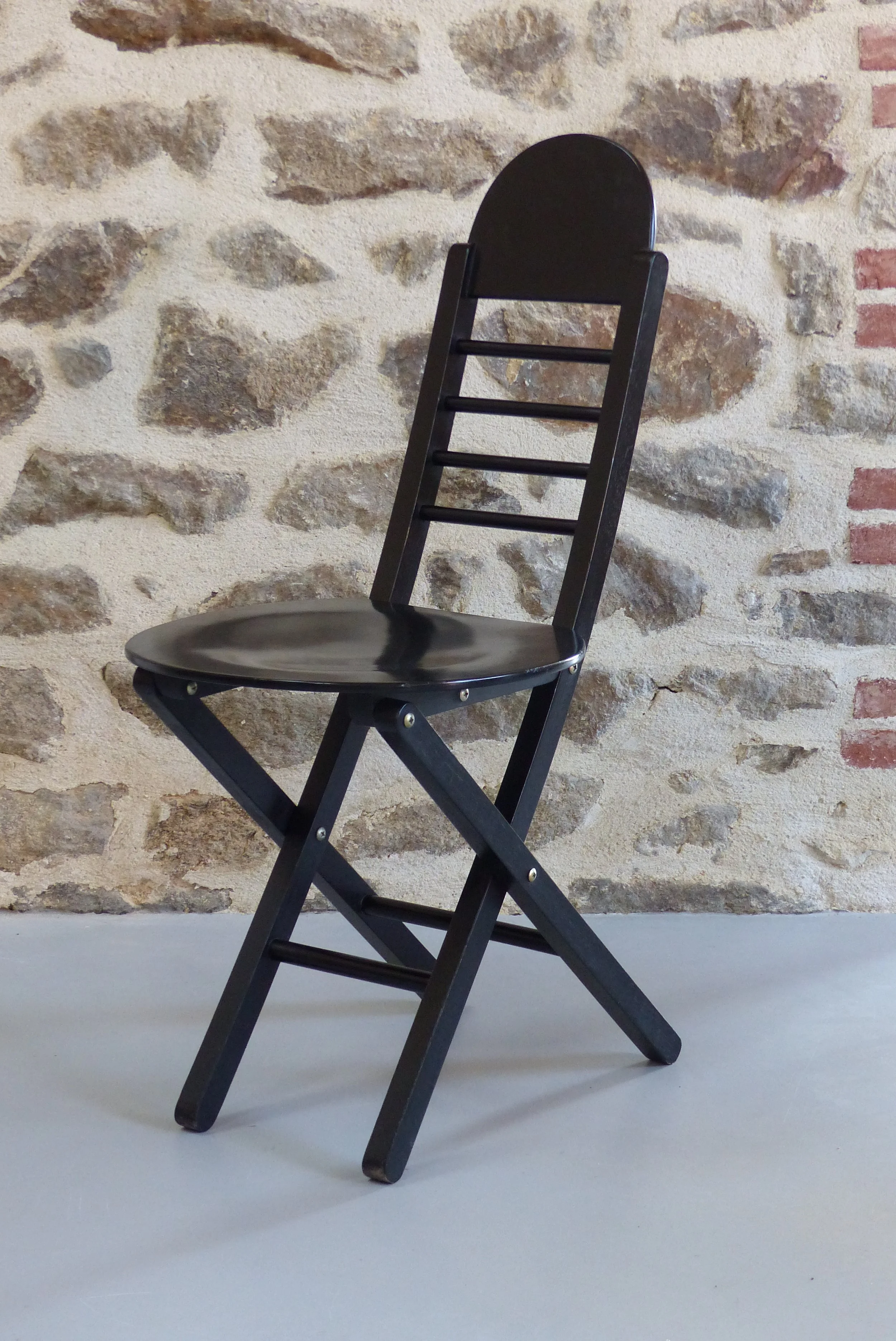 4 chaises pliantes Italie Années 1980