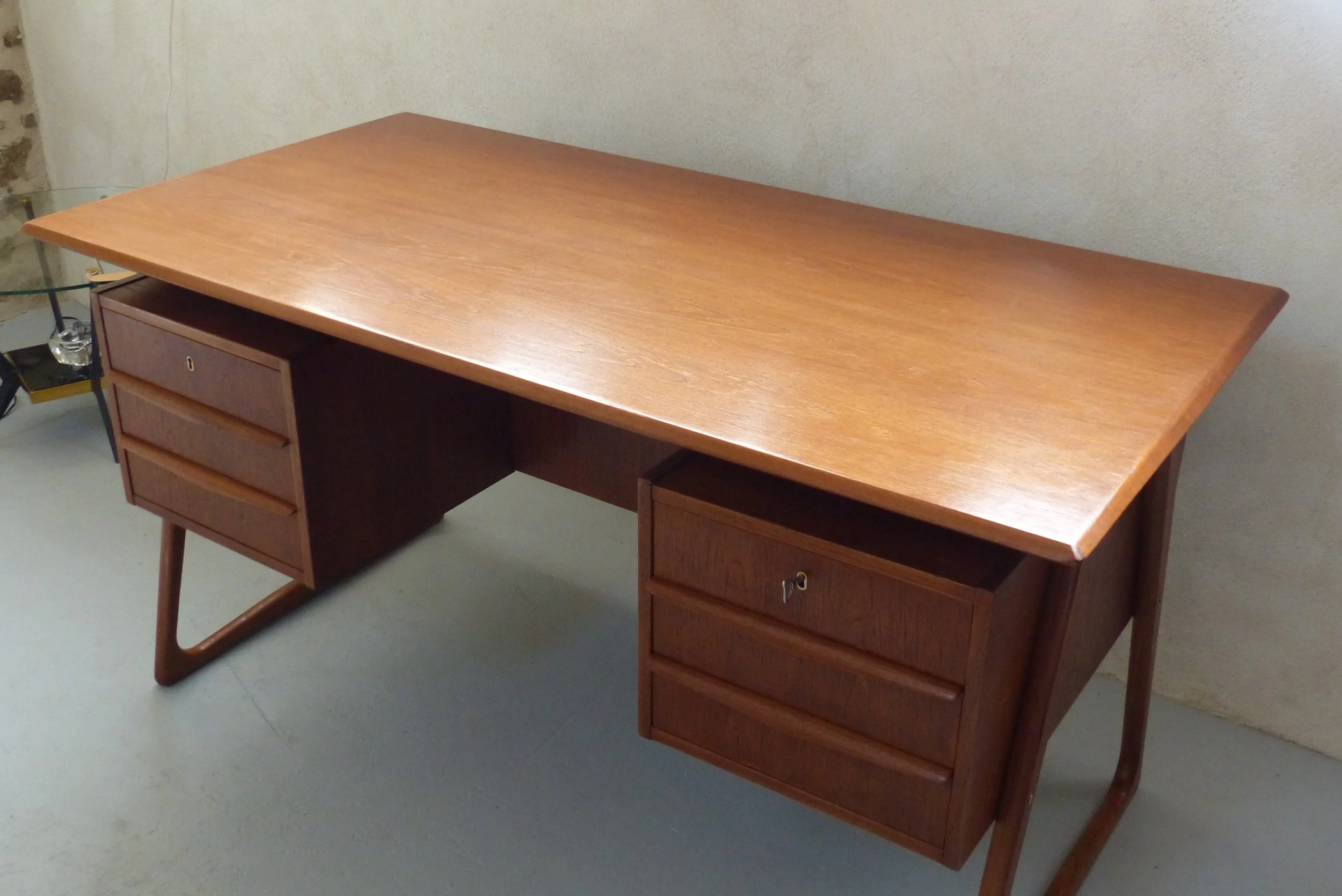 Bureau en teck de Svend Aage Madsen pour HP Hansen Danemark Années 1960