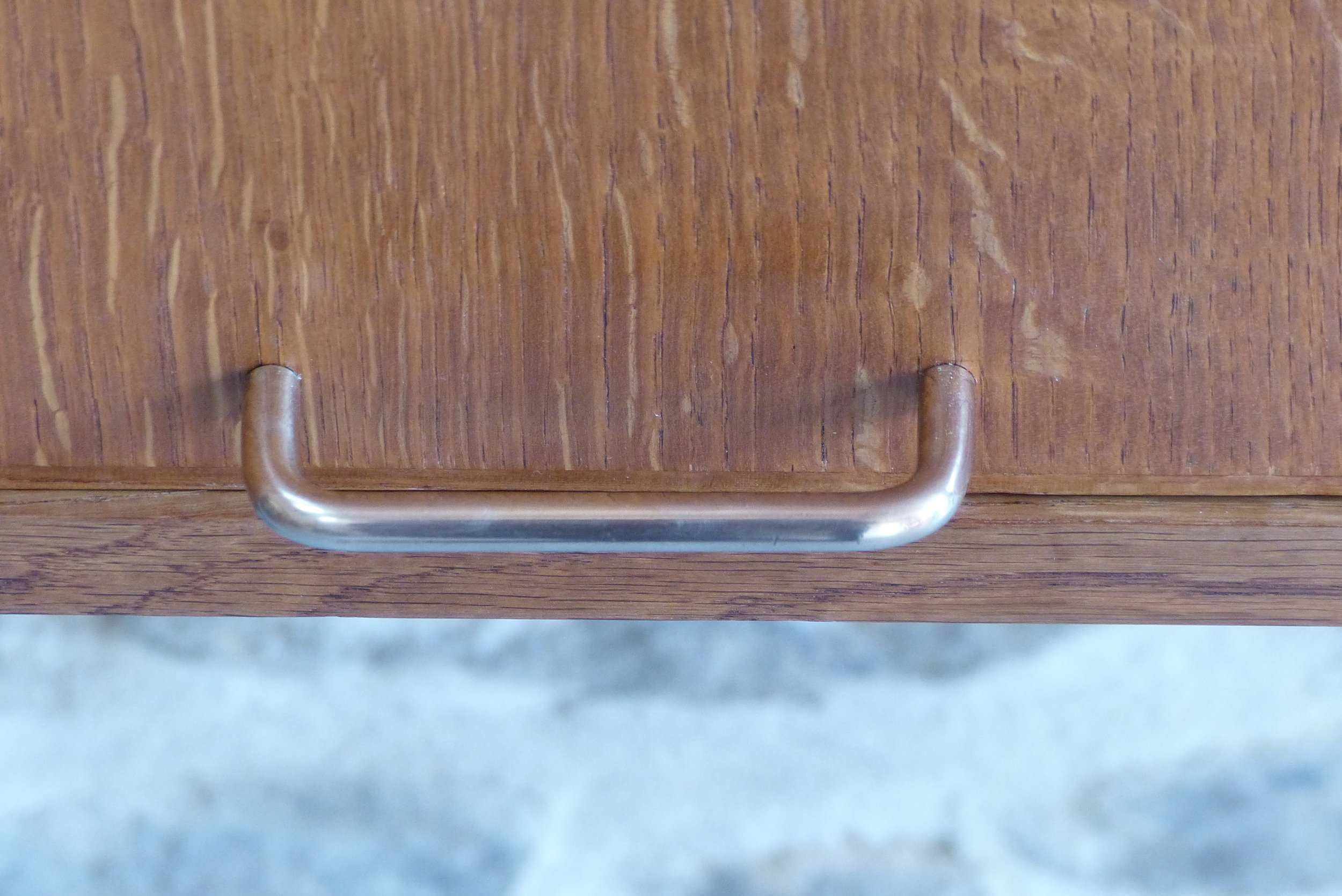 Meuble en chêne, formica et métal France Années 1950