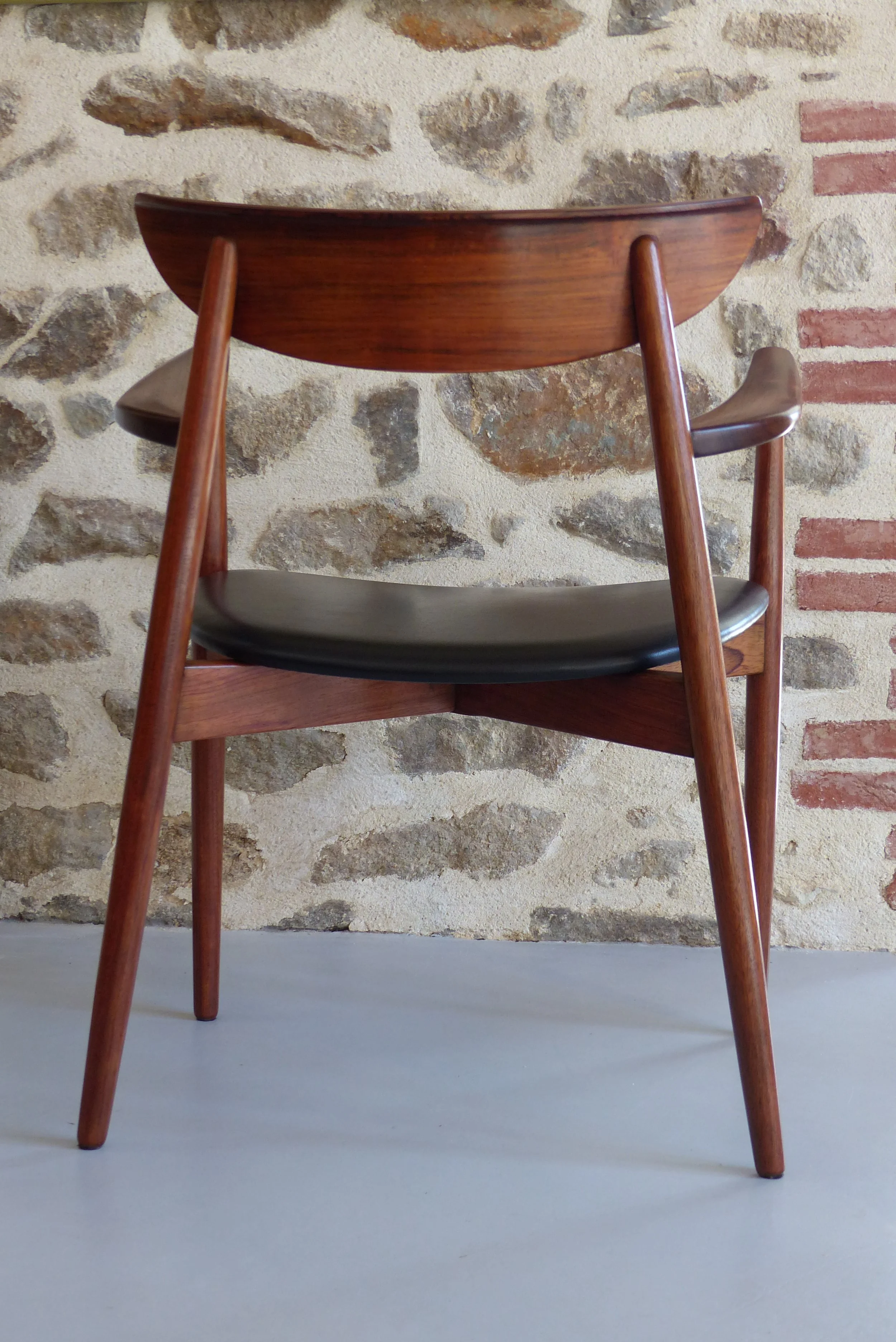 Fauteuil en palissandre de Rio de Harry Ostergaard pour Randers Mobelfabrik Danemark Années 1950
