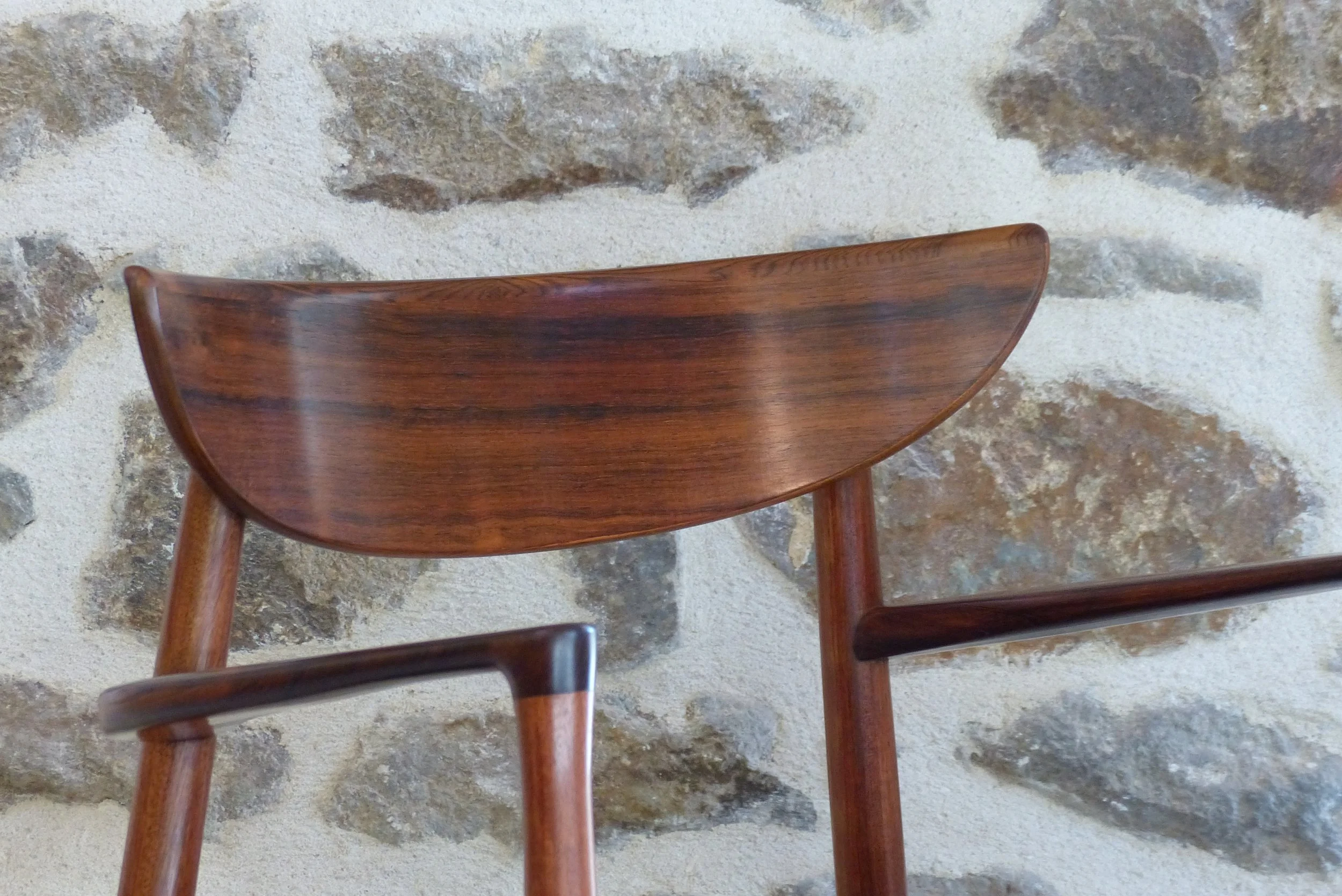 Fauteuil en palissandre de Rio de Harry Ostergaard pour Randers Mobelfabrik Danemark Années 1950