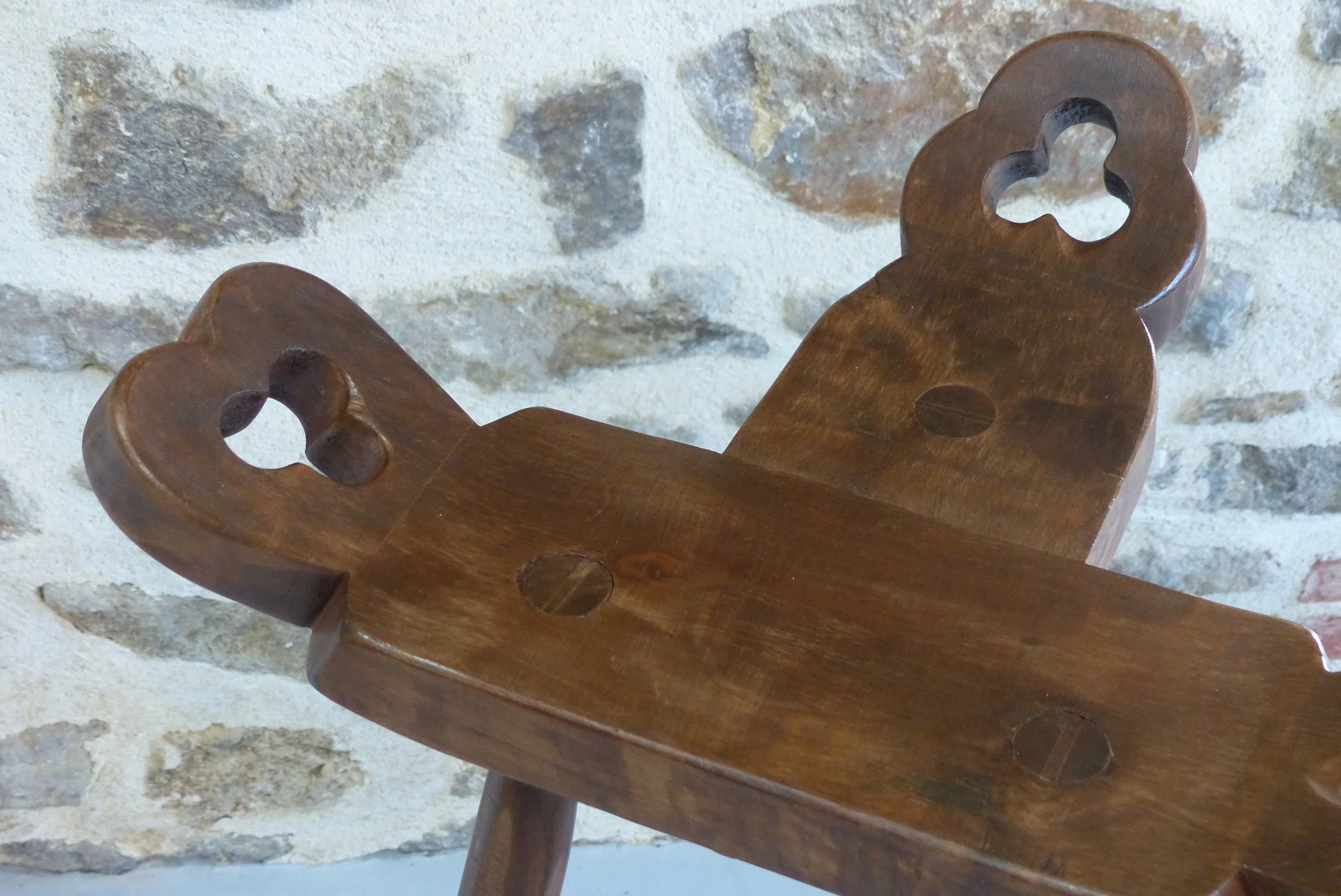 Tabouret de bar de style "brutaliste" Espagne Années 1970