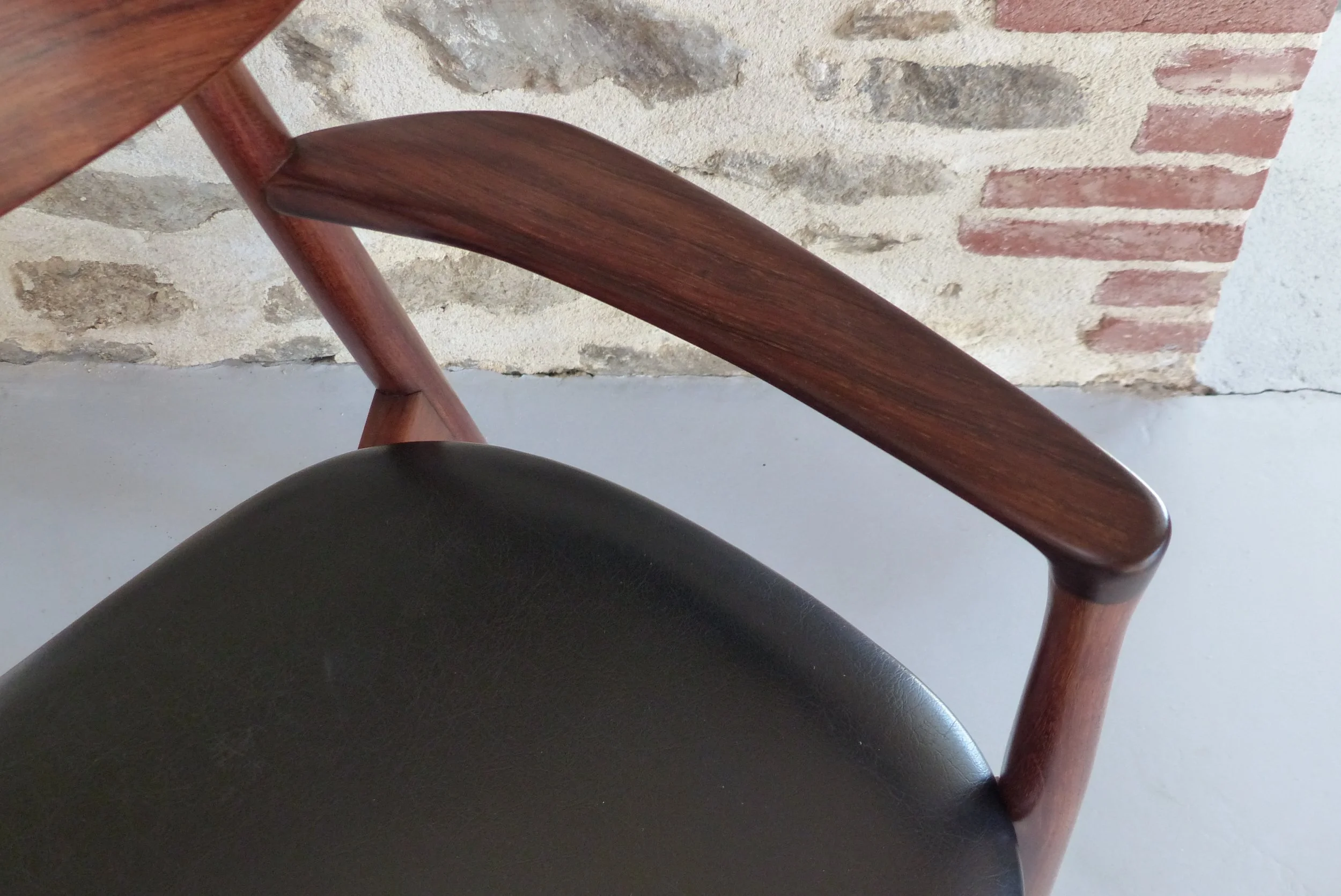 Fauteuil en palissandre de Rio de Harry Ostergaard pour Randers Mobelfabrik Danemark Années 1950