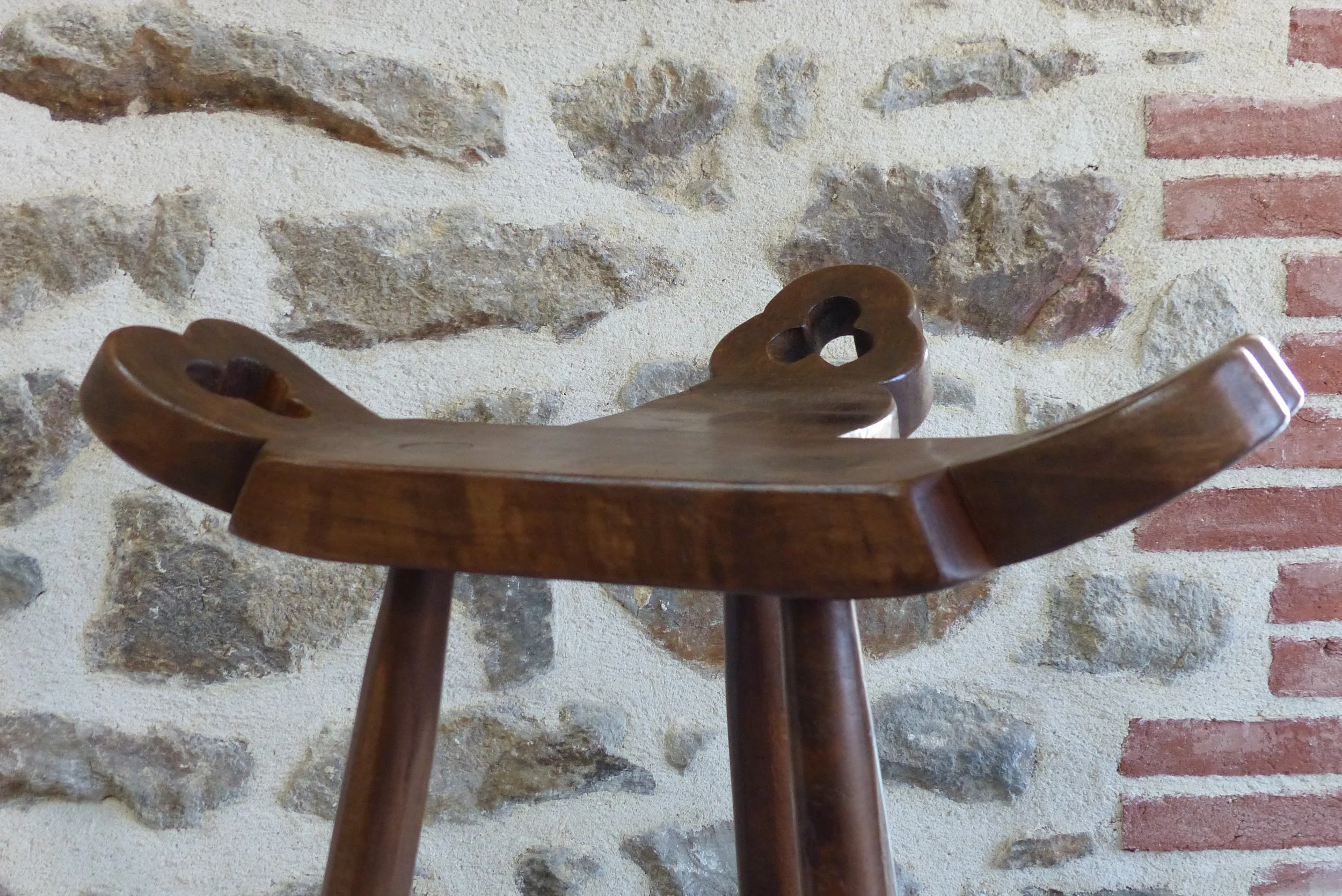 Tabouret de bar de style "brutaliste" Espagne Années 1970